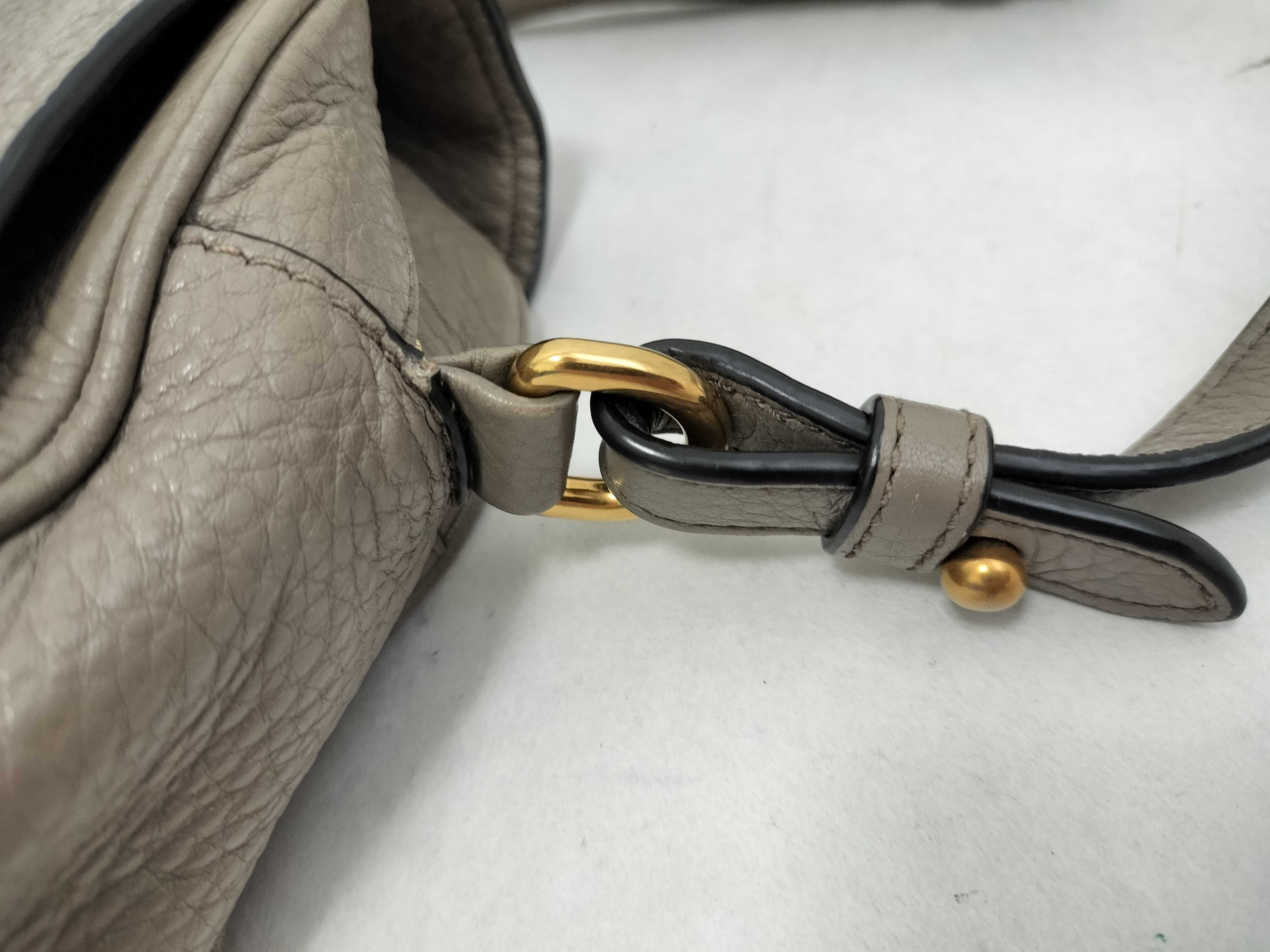 Shoulder Bag Leather Gray Shoulder Bag — view 5