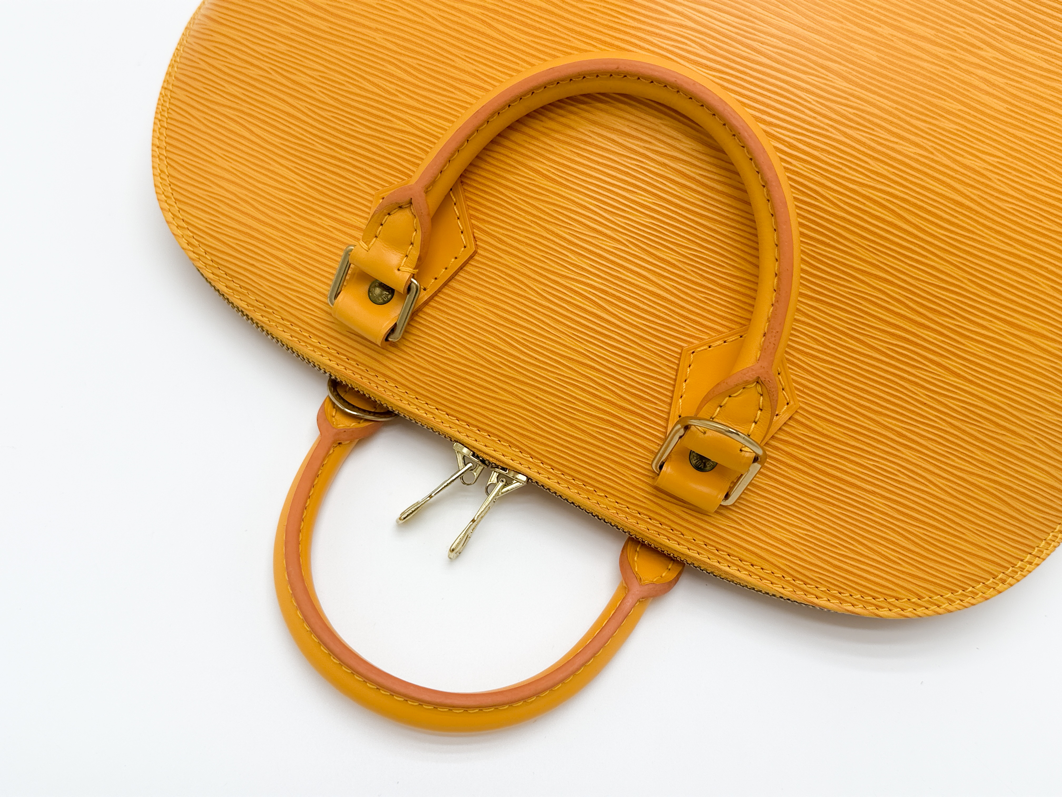 Epi M52149 Alma PM Tassili Yellow Handbag — view 4