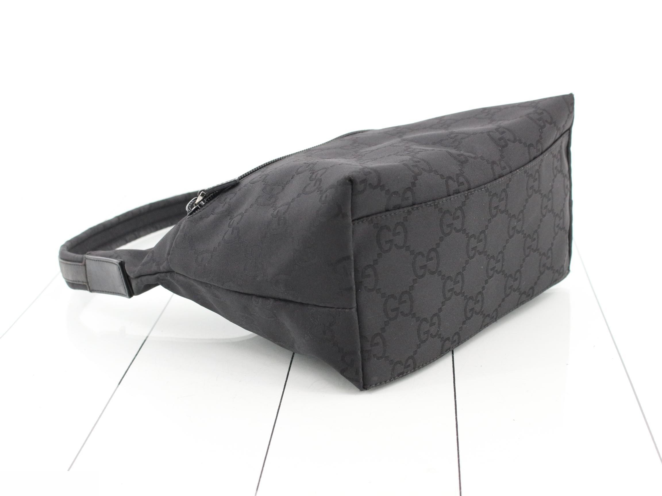GG Nylon One-Shoulder Bag, Black — view 5