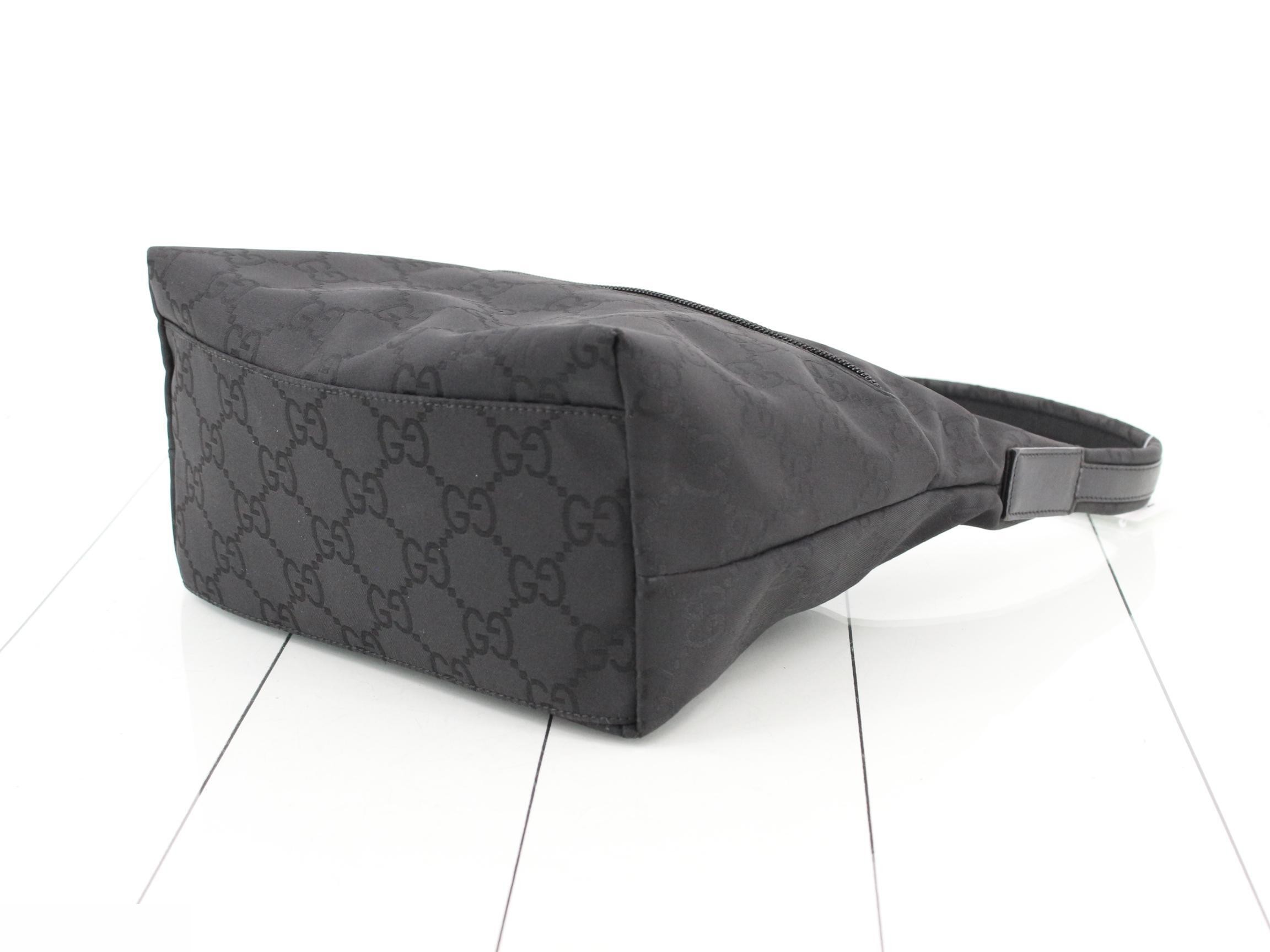 GG Nylon One-Shoulder Bag, Black — view 6