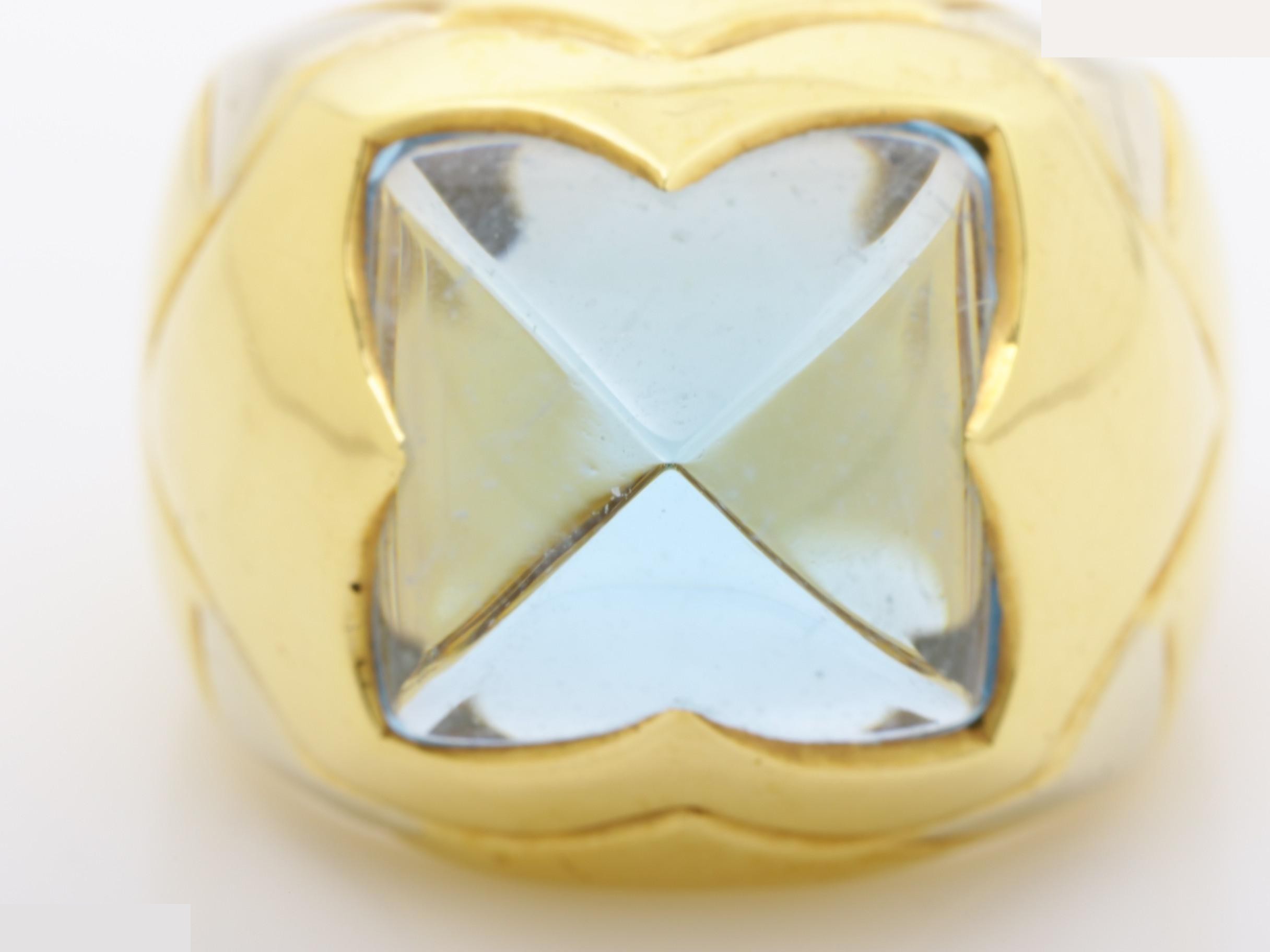 Pyramide ring, aquamarine, 15.6g, 750, #approx. 15.5 — view 2