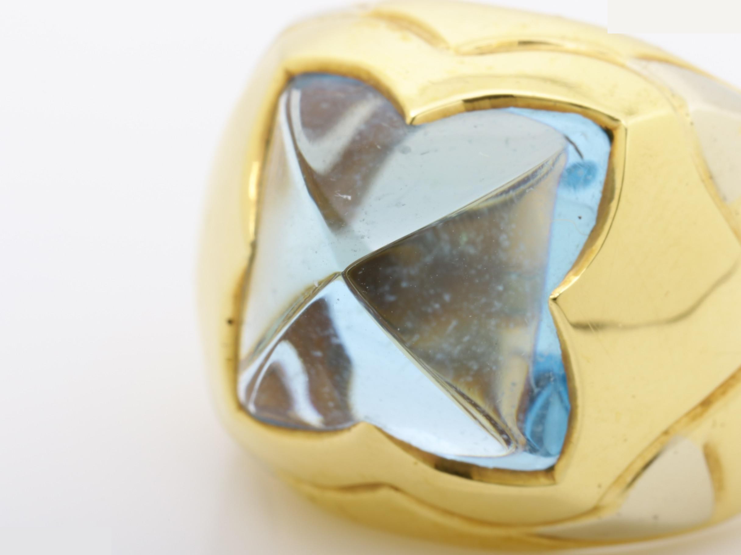 Pyramide ring, aquamarine, 15.6g, 750, #approx. 15.5 — view 3