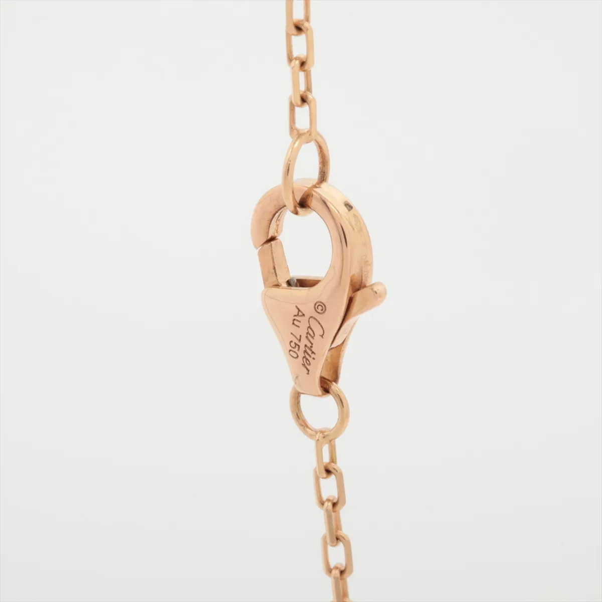 Trinity Pink Sapphire Necklace, 750 (YG x PG x WG), 5.2g, MCB343. — view 3