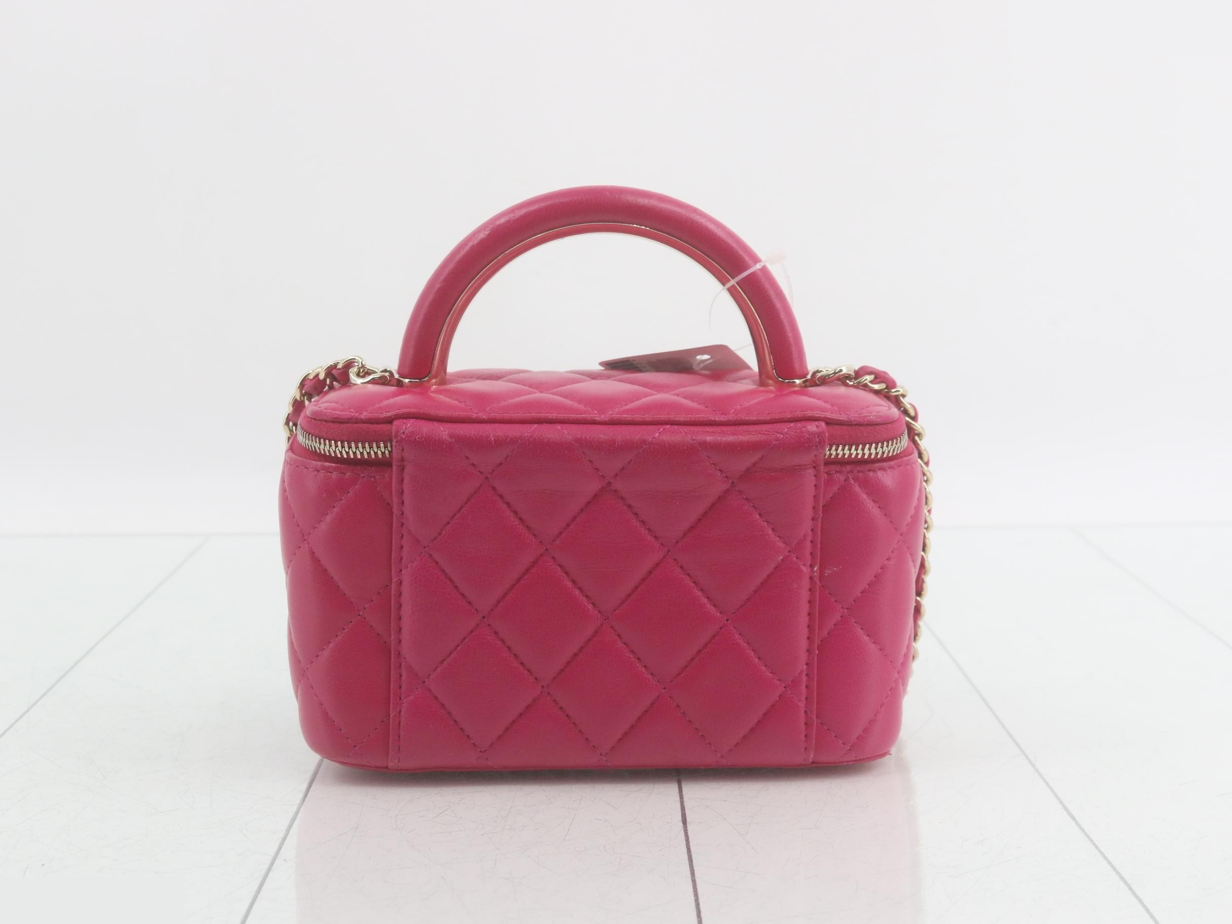 Matelassé Lambskin Vanity Shoulder Bag (2-Way) — view 2