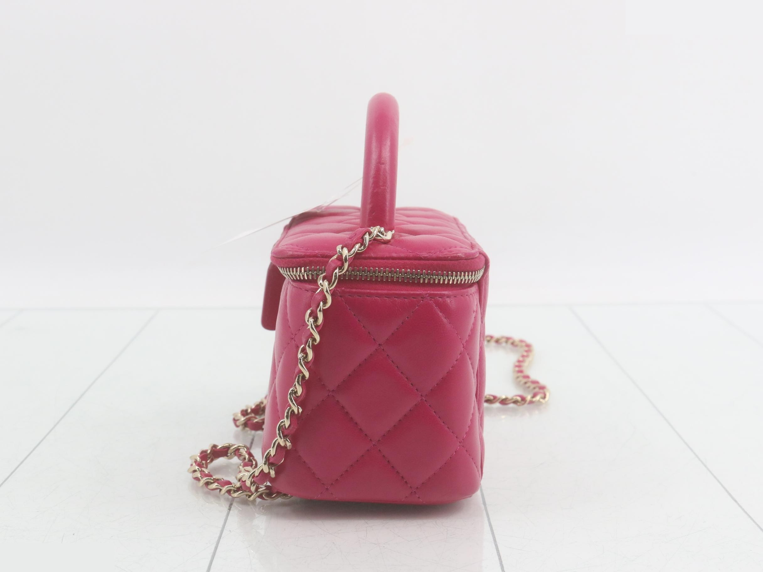 Matelassé Lambskin Vanity Shoulder Bag (2-Way) — view 3