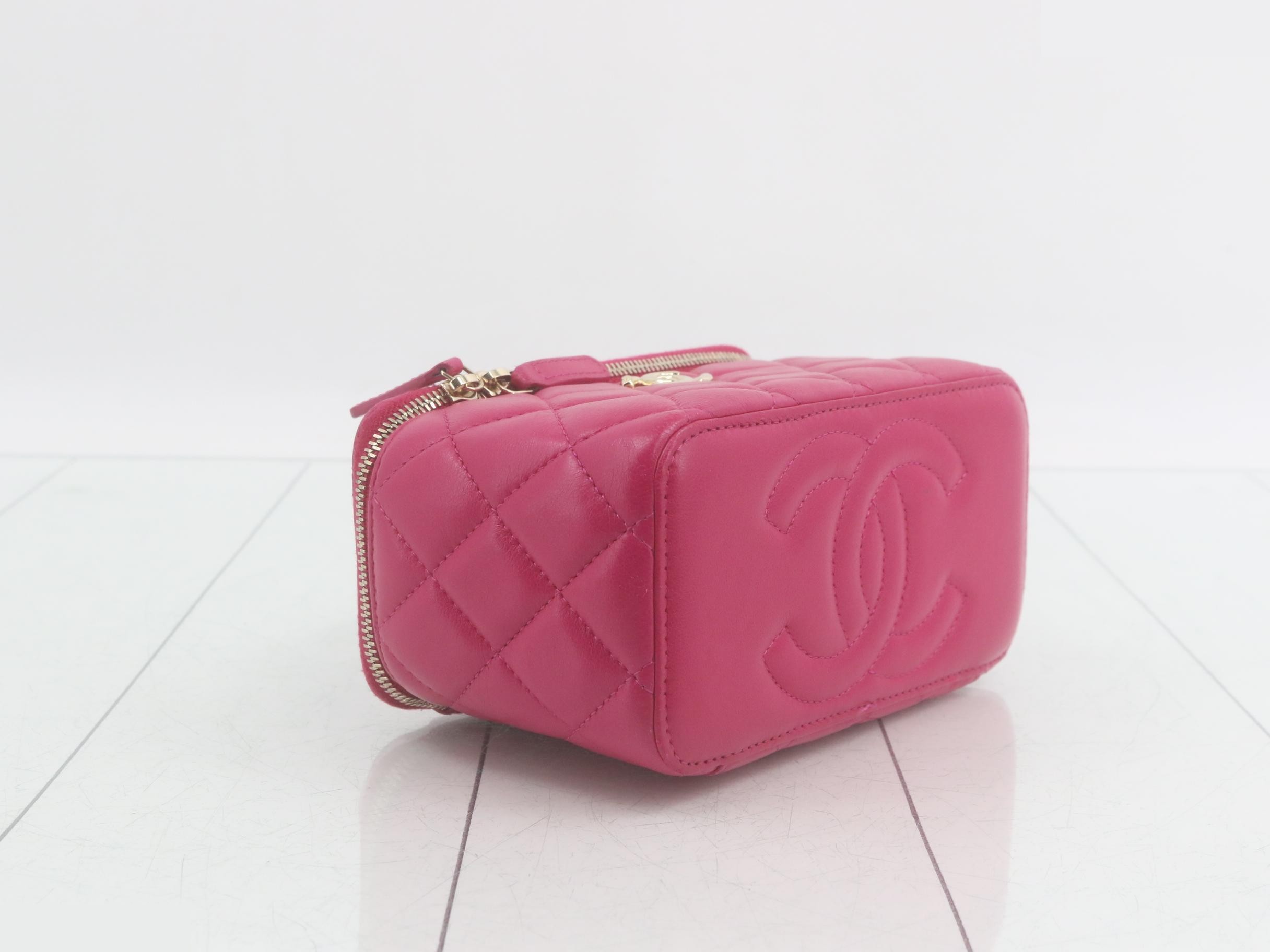 Matelassé Lambskin Vanity Shoulder Bag (2-Way) — view 5
