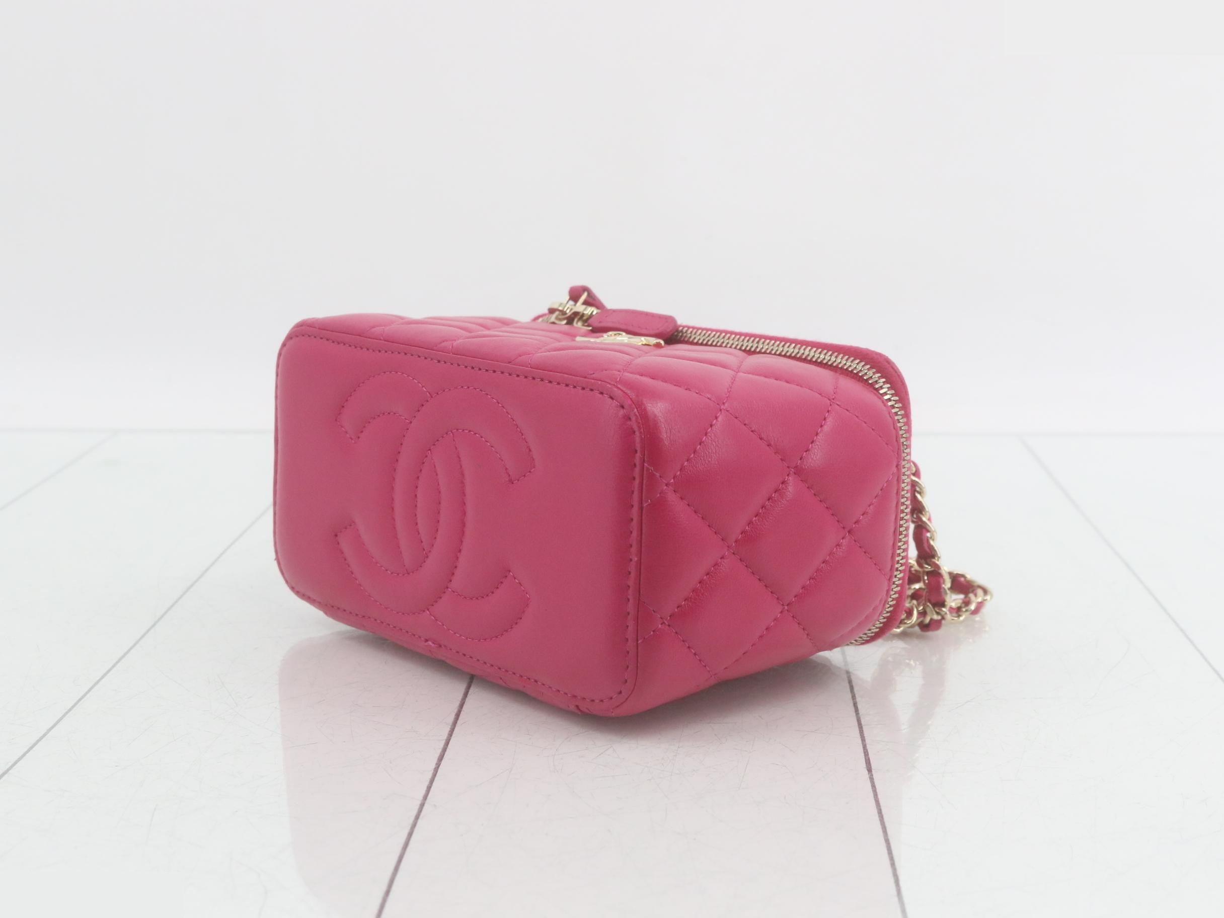 Matelassé Lambskin Vanity Shoulder Bag (2-Way) — view 6