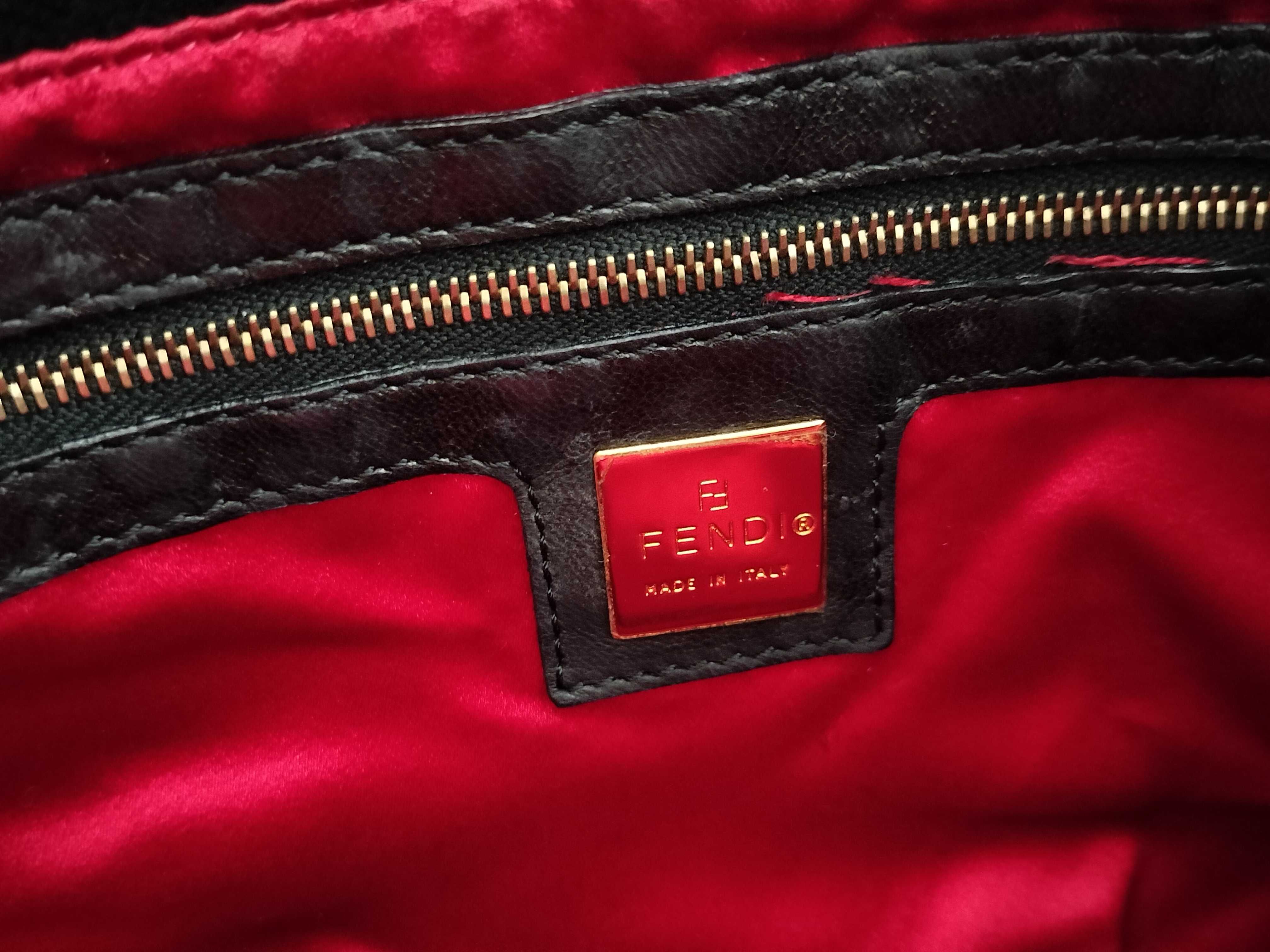 Mamma Fendi Suede Mamma Bucket Black Handbag — view 13