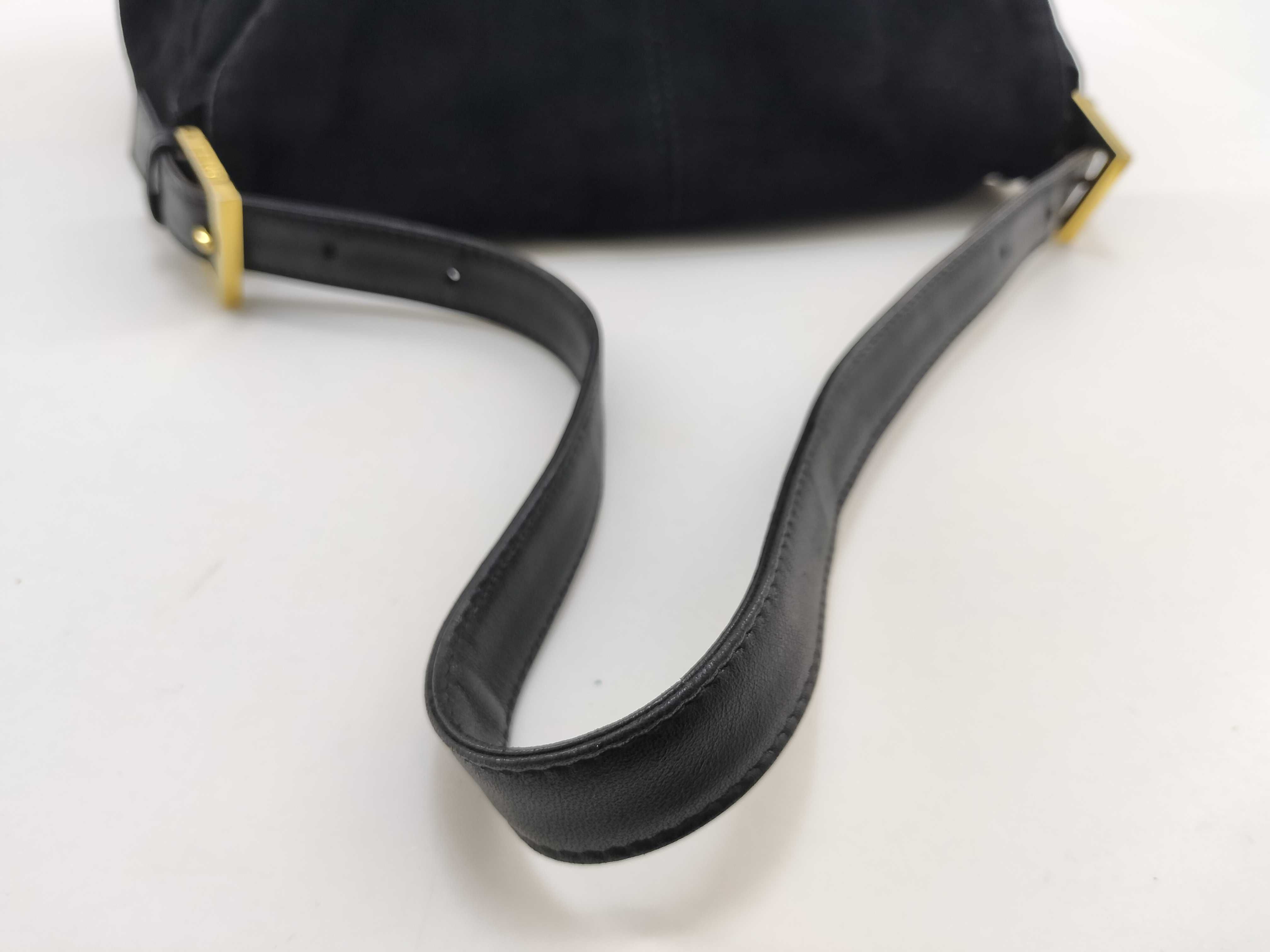 Mamma Fendi Suede Mamma Bucket Black Handbag — view 9