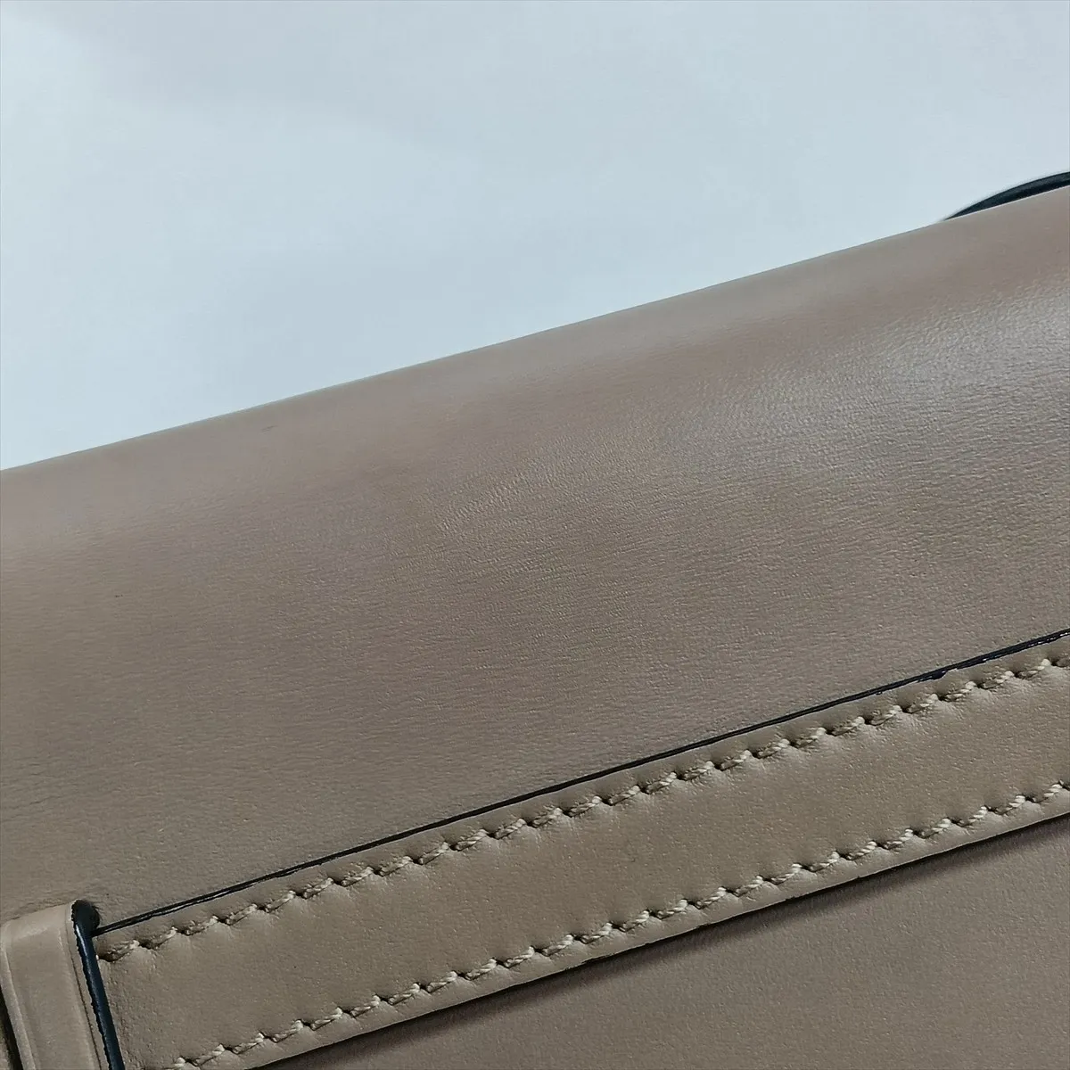 Gate Dual Mini Leather Shoulder Bag, Beige — view 11