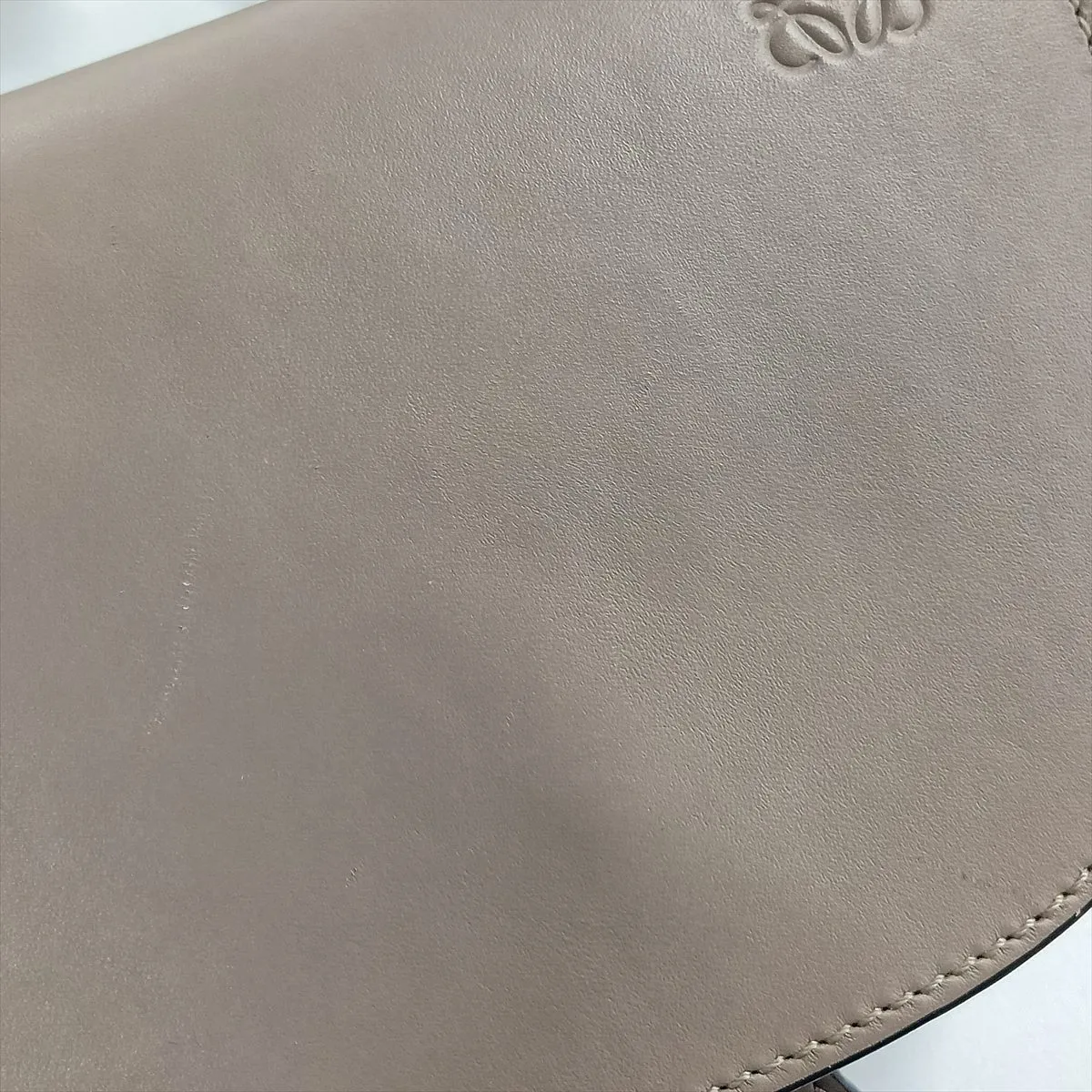 Gate Dual Mini Leather Shoulder Bag, Beige — view 10