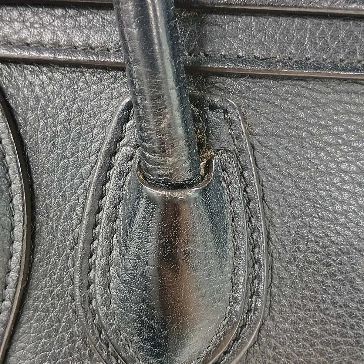 Luggage Nano Shopper Leather 2-Way Handbag, Black — view 15