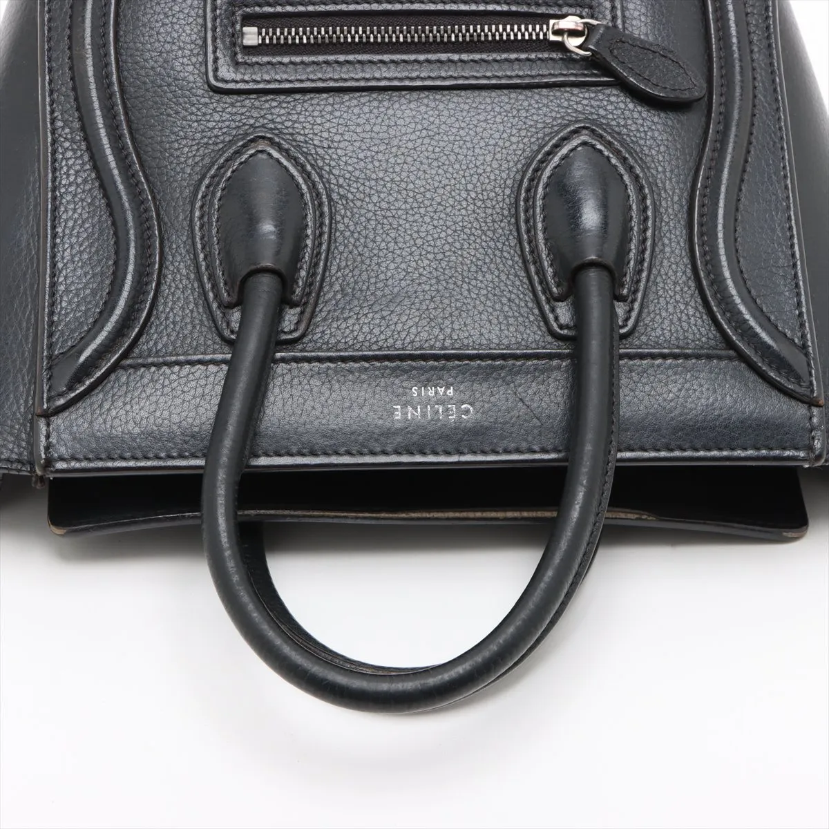 Luggage Nano Shopper Leather 2-Way Handbag, Black — view 5