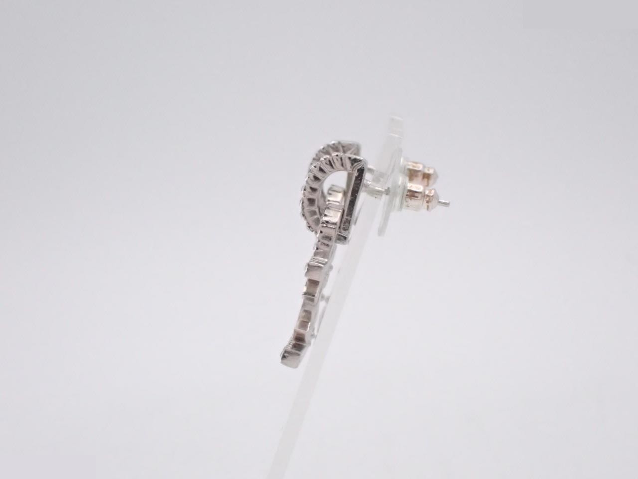 hoop earrings, B22A, Coco Mark, No. 19, stone, height 2.8cm — view 3