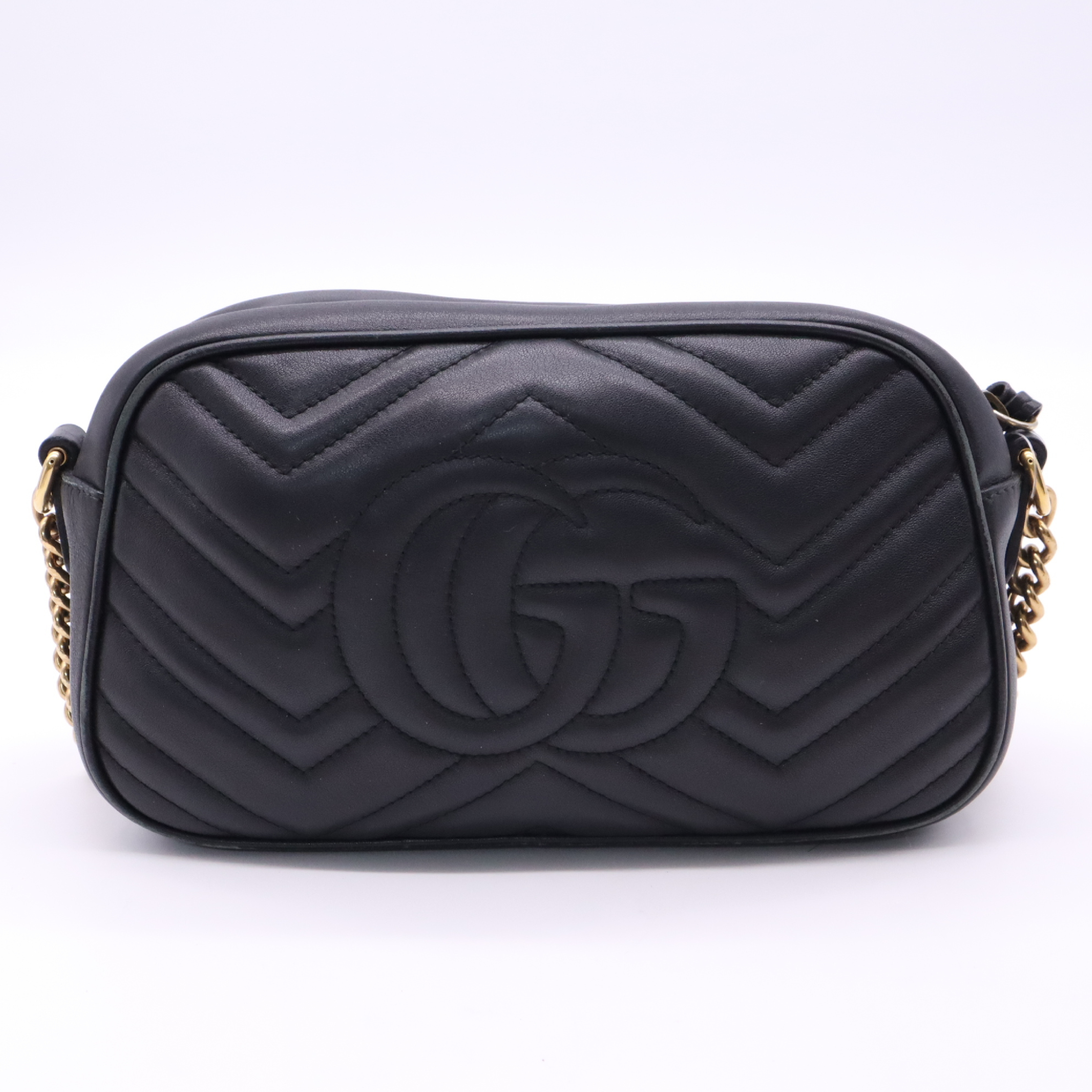 447632GG Marmont Small Black Shoulder Bag with Dust Bag — view 2
