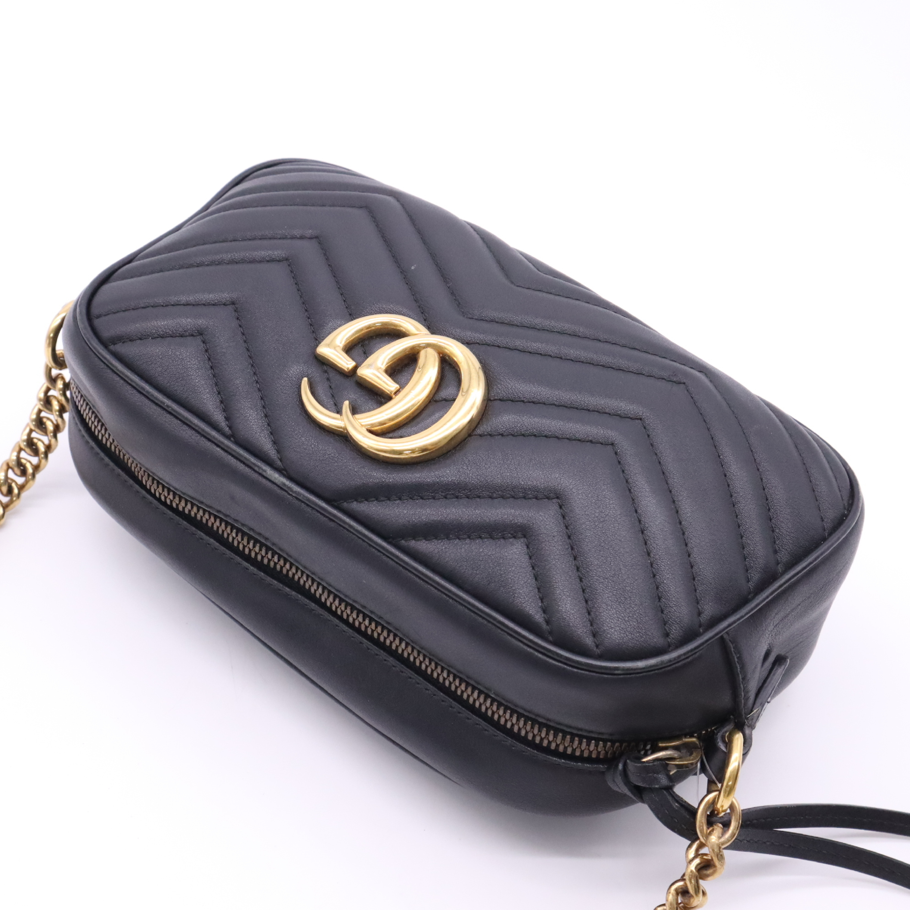 447632GG Marmont Small Black Shoulder Bag with Dust Bag — view 3