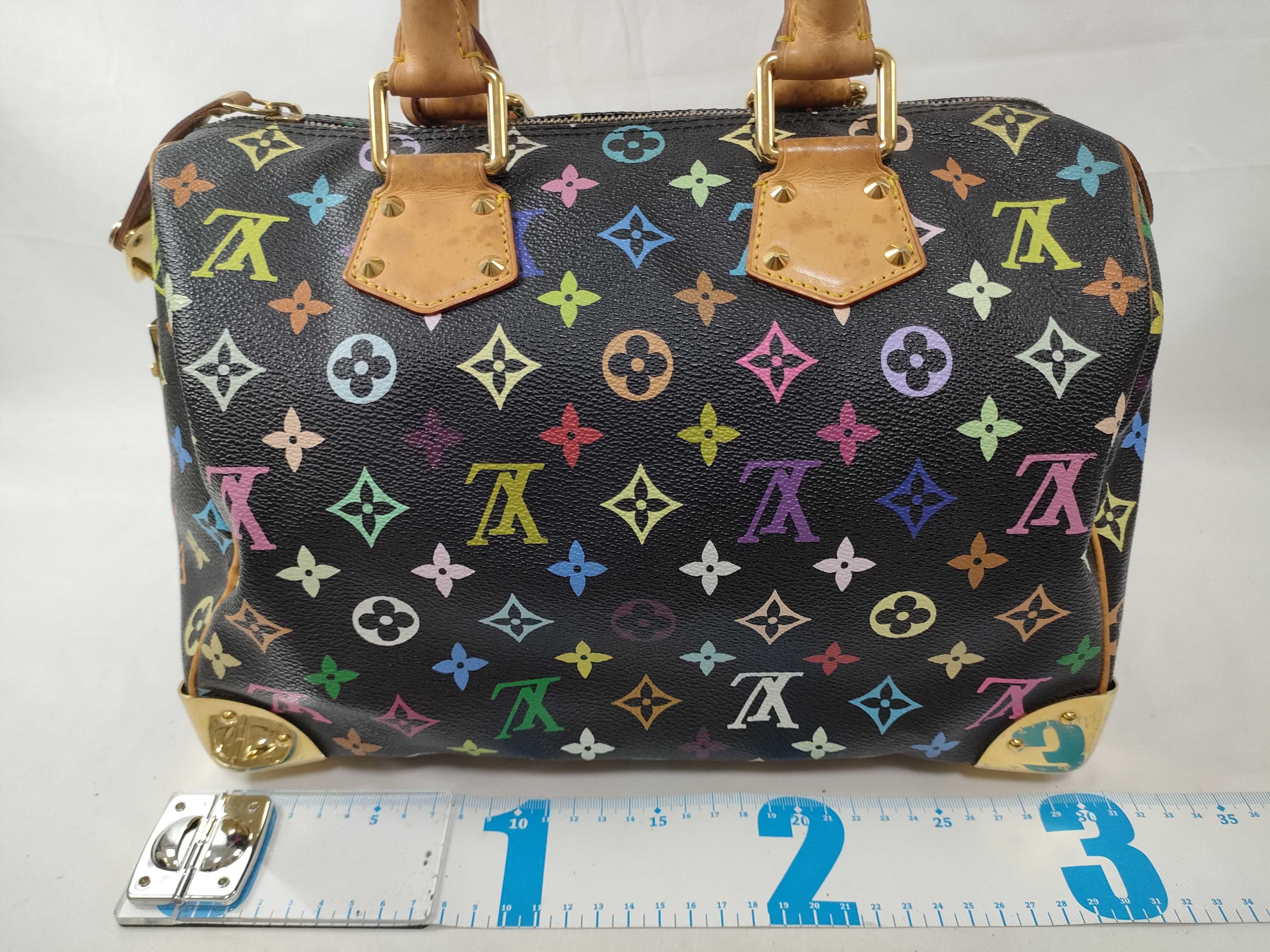 Monogram Multicolor ID- Cow Skin Multicolor Speedy 30 M92642 Black SP0066 Handbag — view 2
