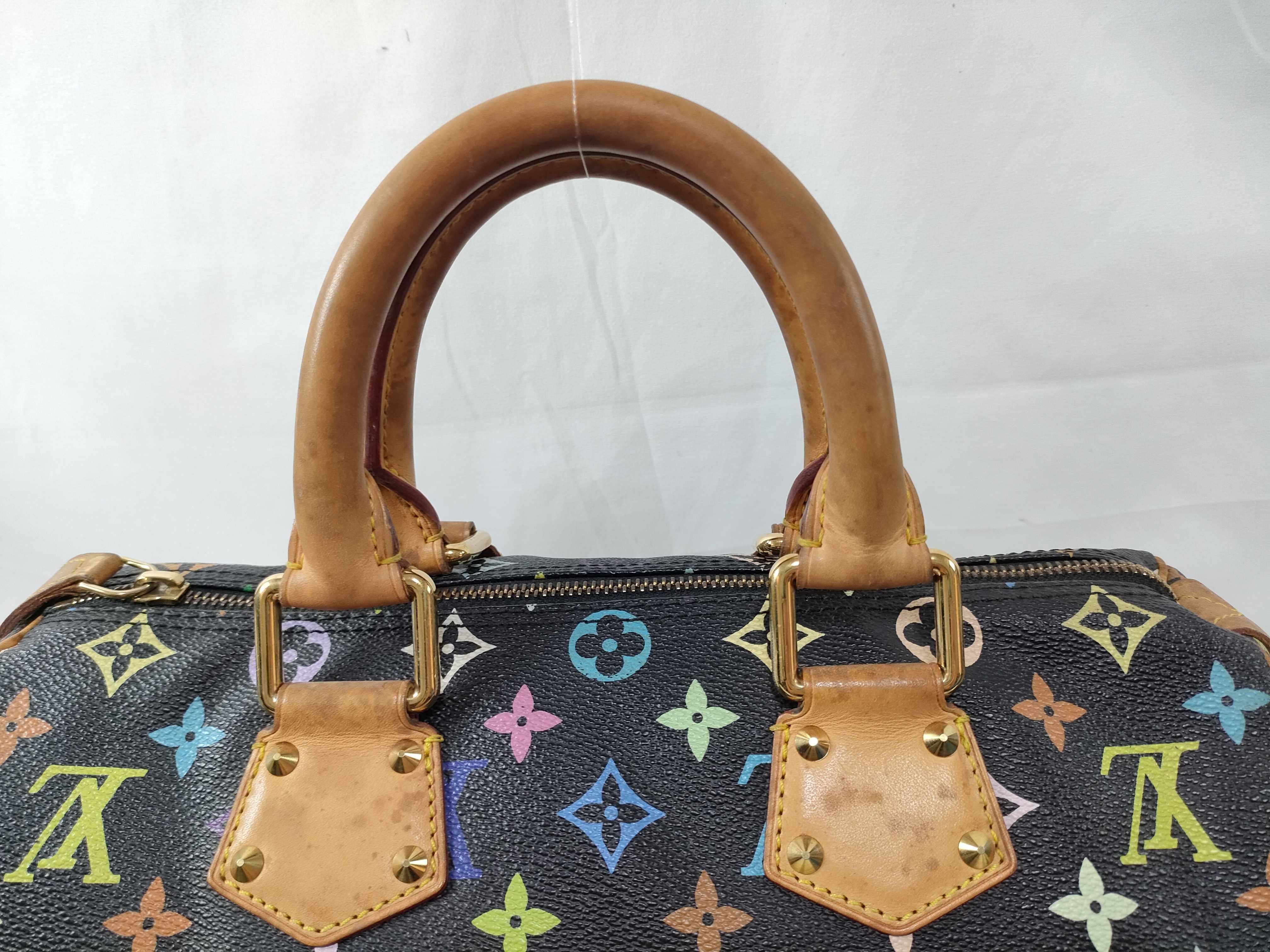Monogram Multicolor ID- Cow Skin Multicolor Speedy 30 M92642 Black SP0066 Handbag — view 3