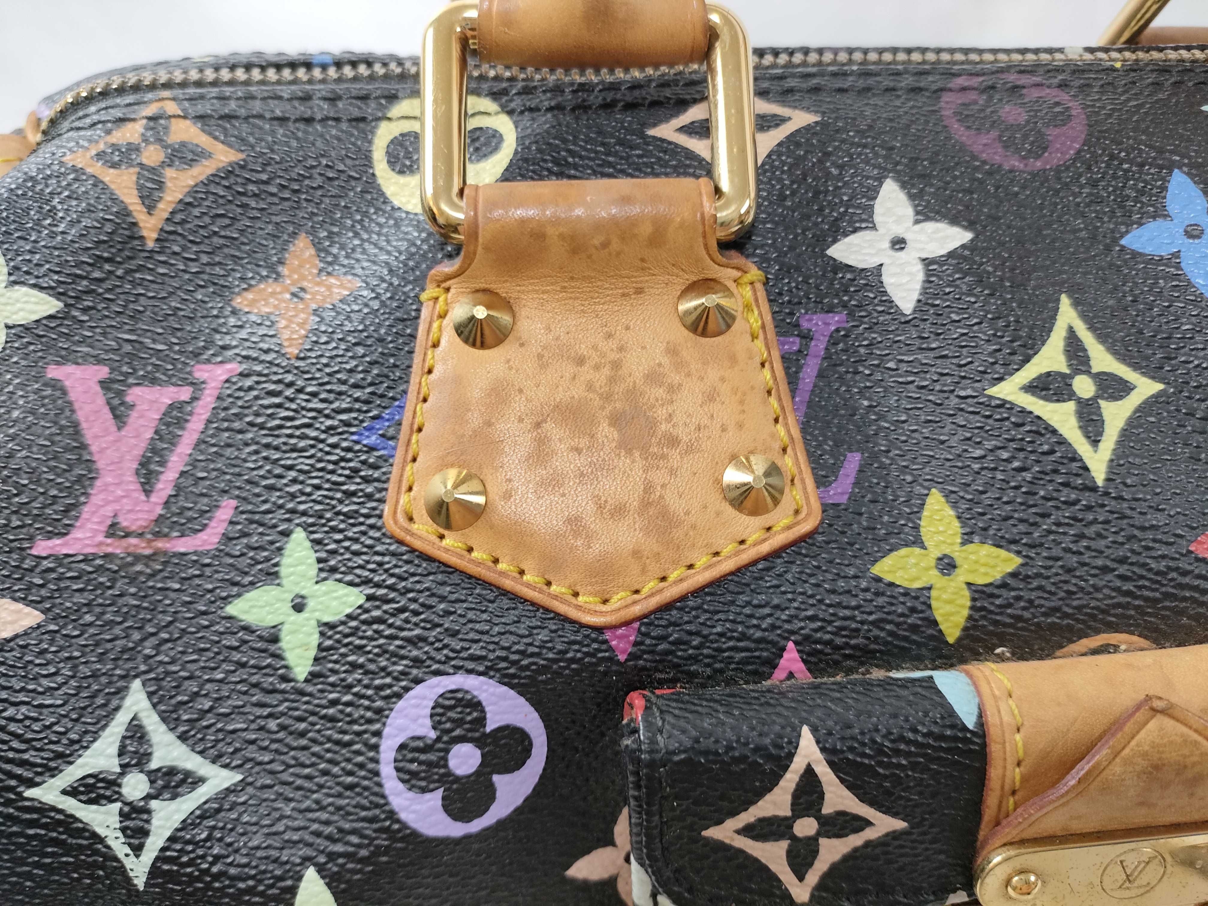 Monogram Multicolor ID- Cow Skin Multicolor Speedy 30 M92642 Black SP0066 Handbag — view 7