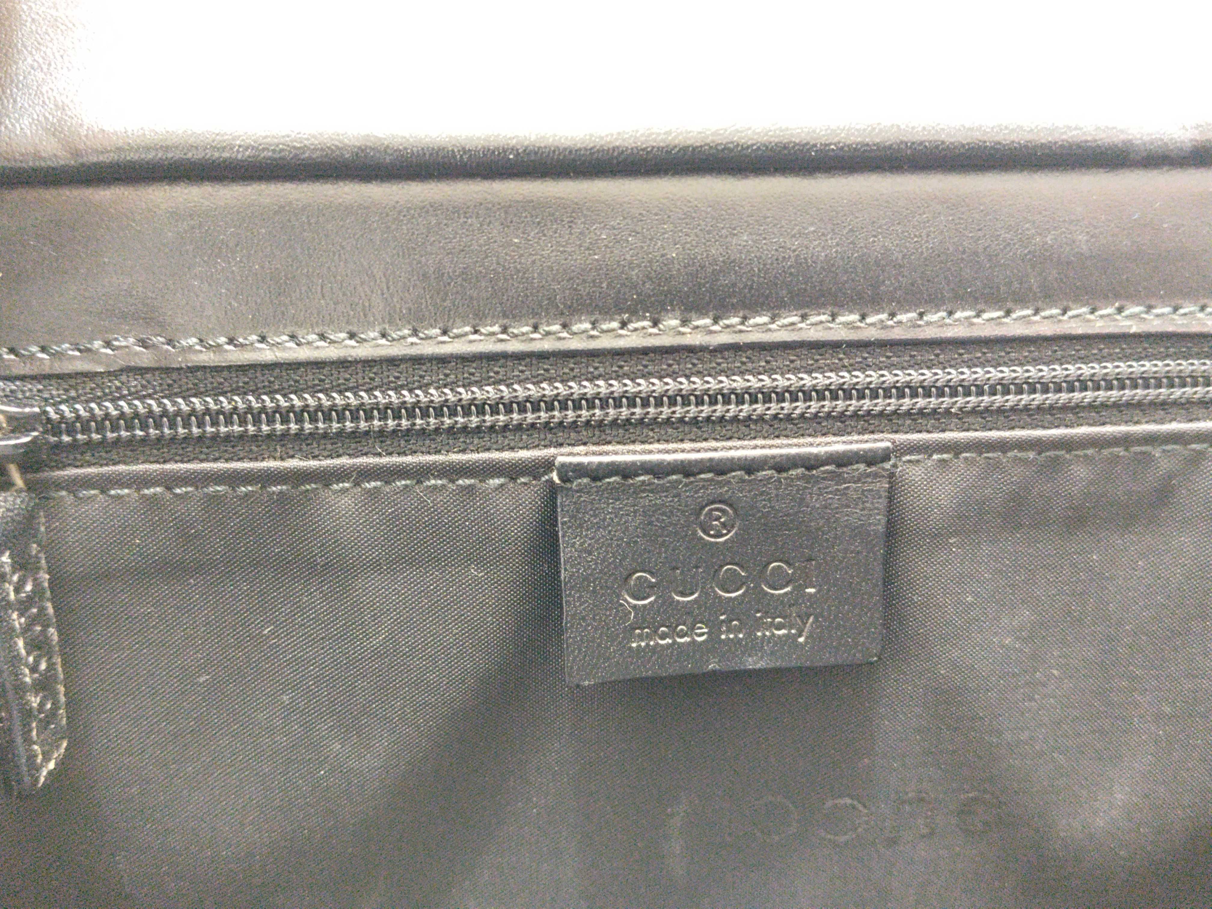 handbag 001.3219 Nylon Leather Black Silver Hardware Shoulder Bag — view 13