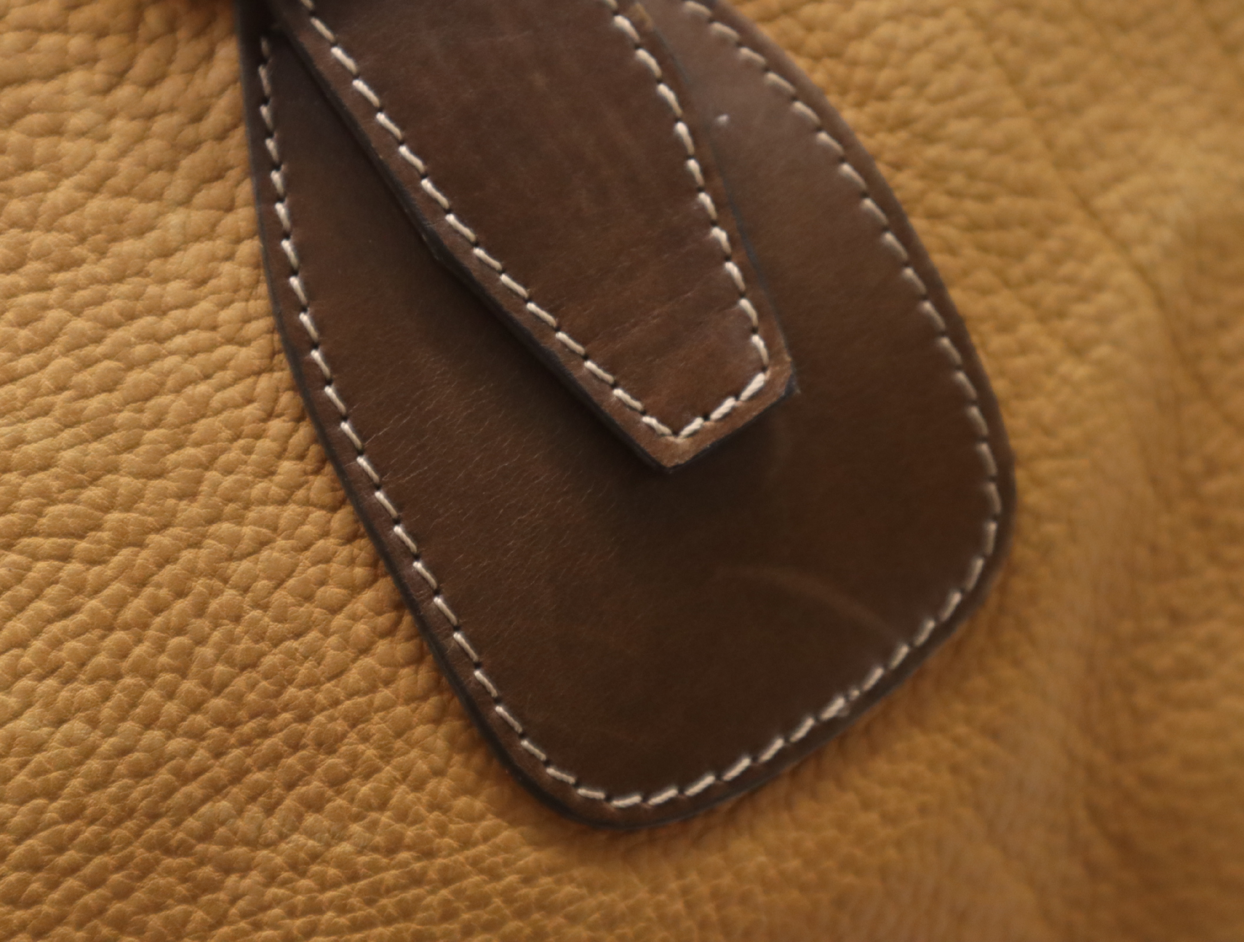 Leather Amazona Boston Bag, Brown, Gold Hardware — view 14