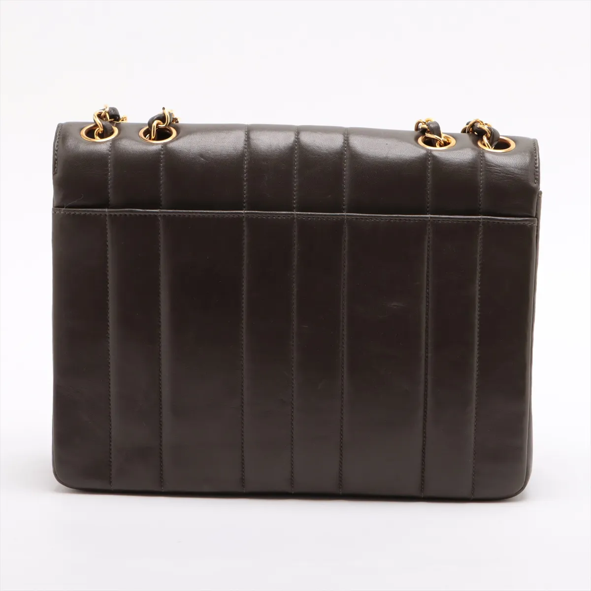 Mademoiselle Lambskin Single Flap Double Chain Bag Khaki Gold Hardware 3592226 3rd Series — view 2