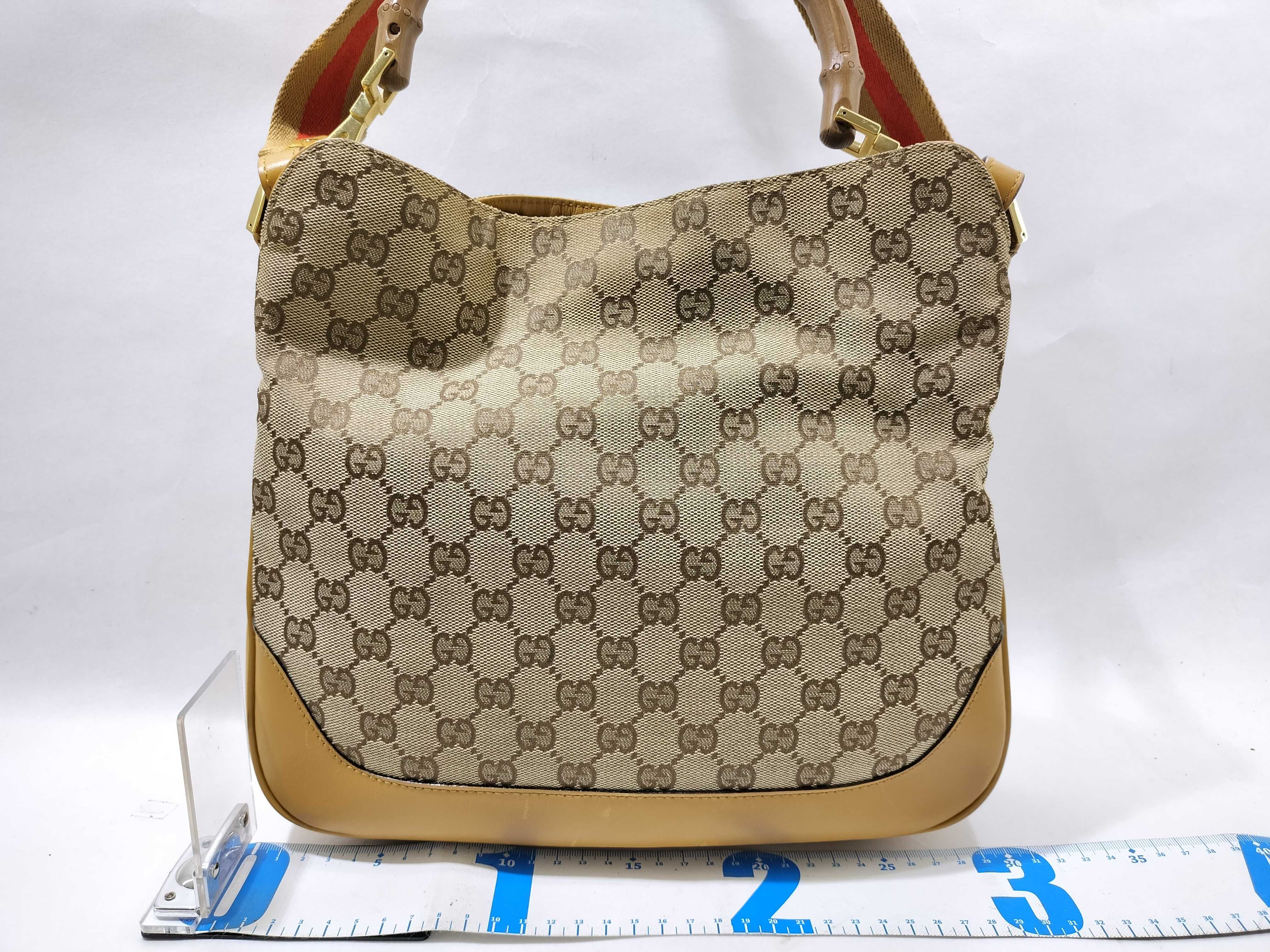 Bamboo GG Canvas 2WAY Handbag Bamboo Camel Strap Bag — view 2