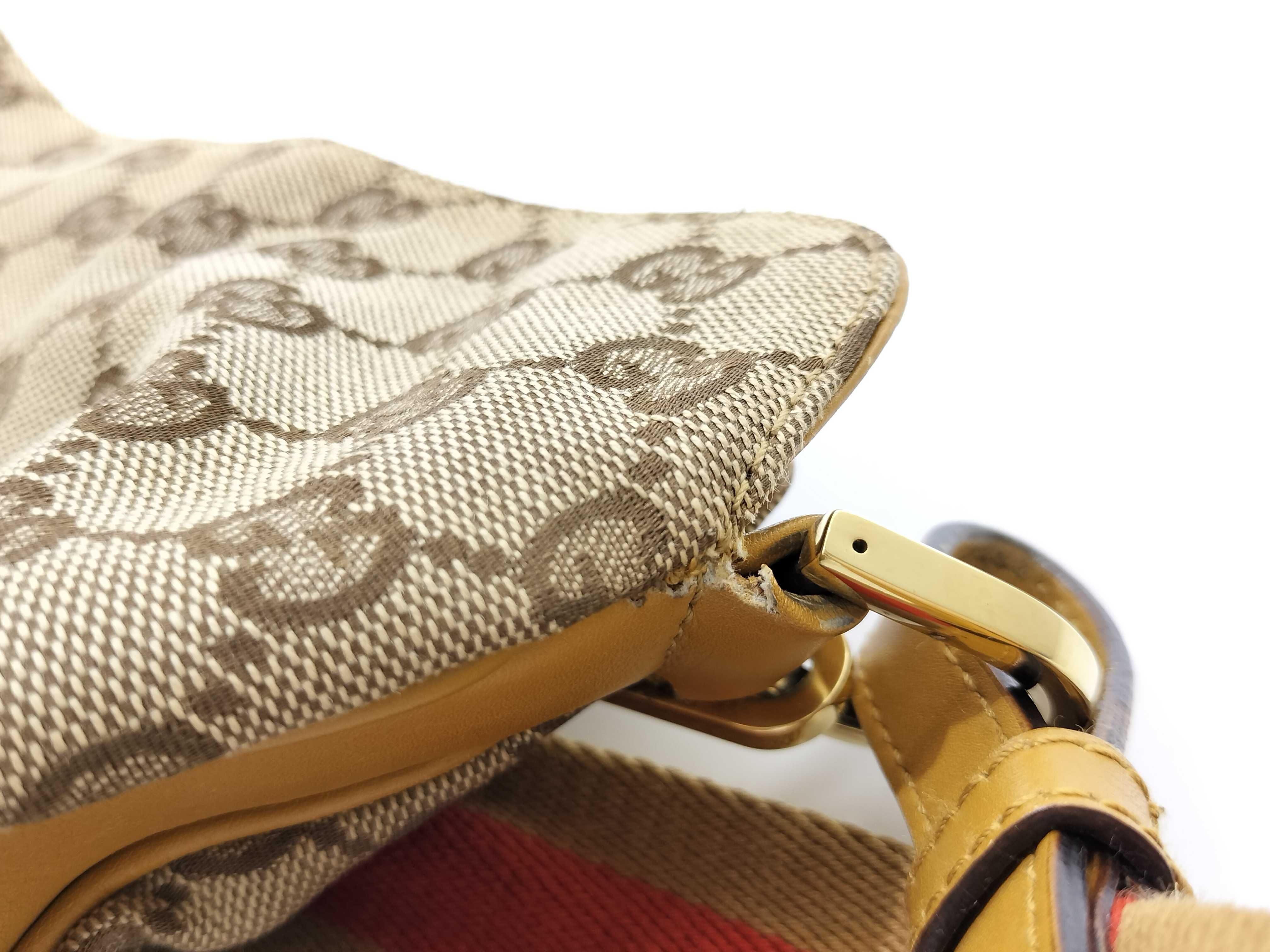 Bamboo GG Canvas 2WAY Handbag Bamboo Camel Strap Bag — view 15