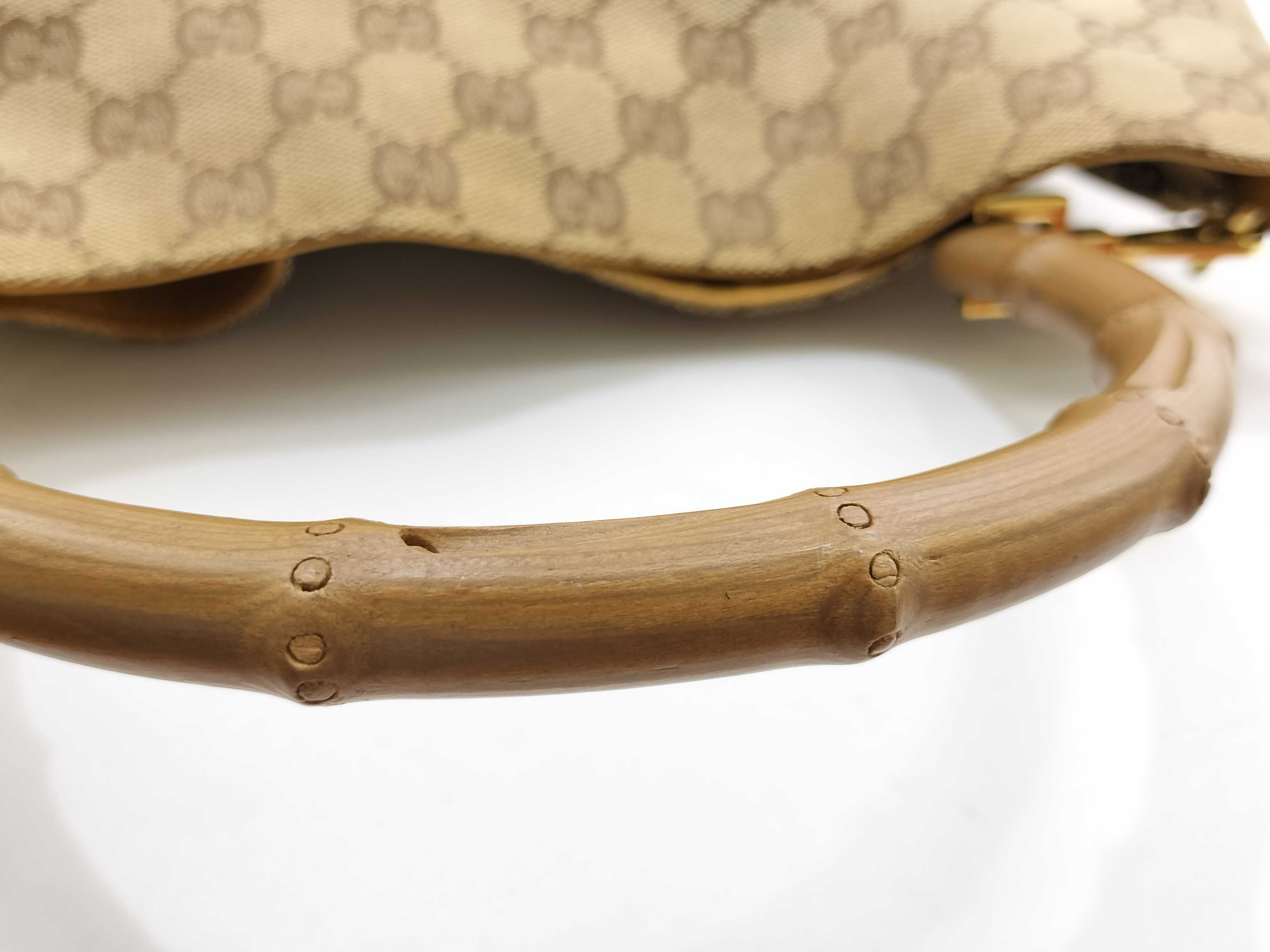 Bamboo GG Canvas 2WAY Handbag Bamboo Camel Strap Bag — view 7