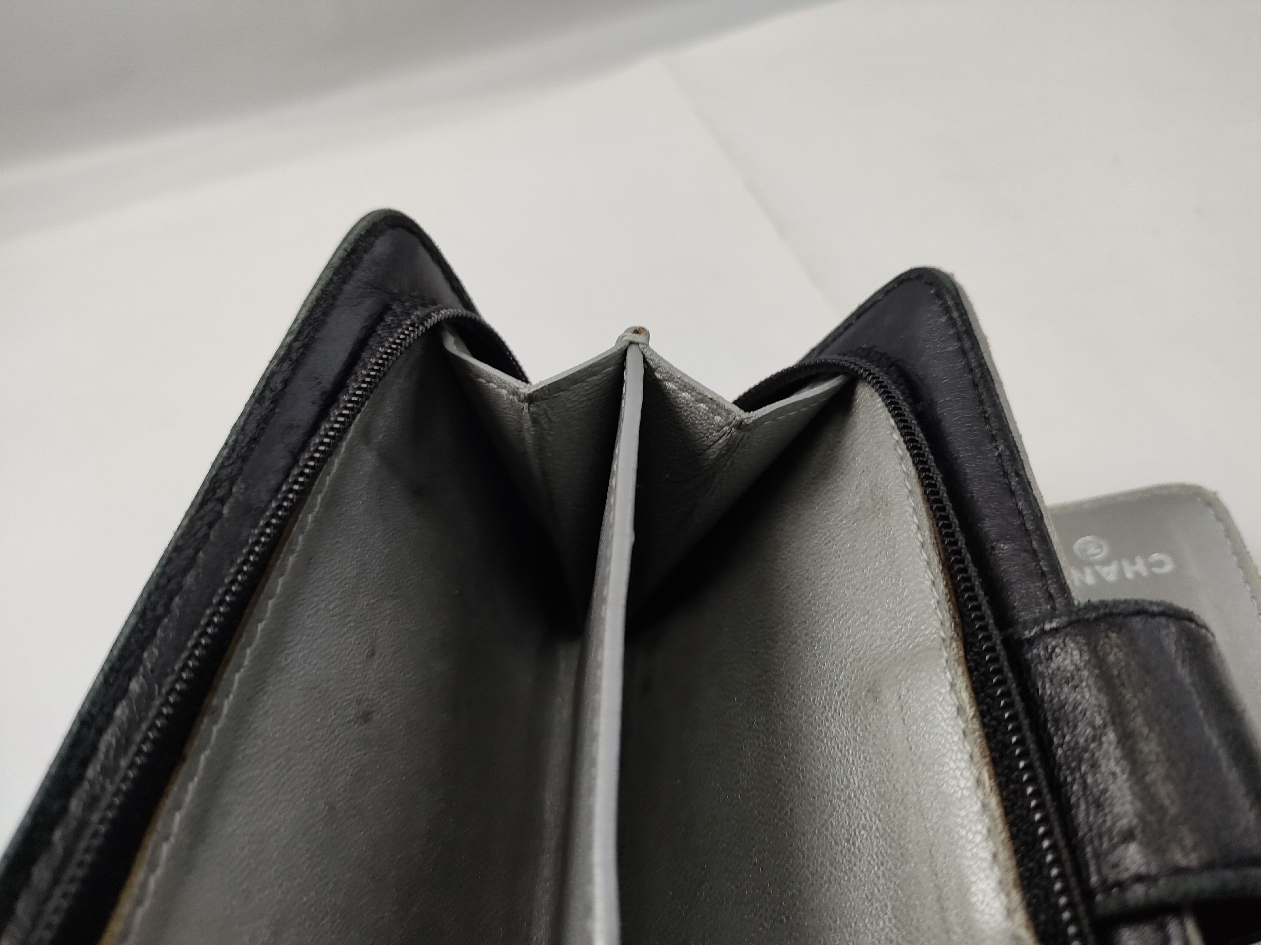 Black Lambskin Camellia Wallet (Serial Number 16) — view 13