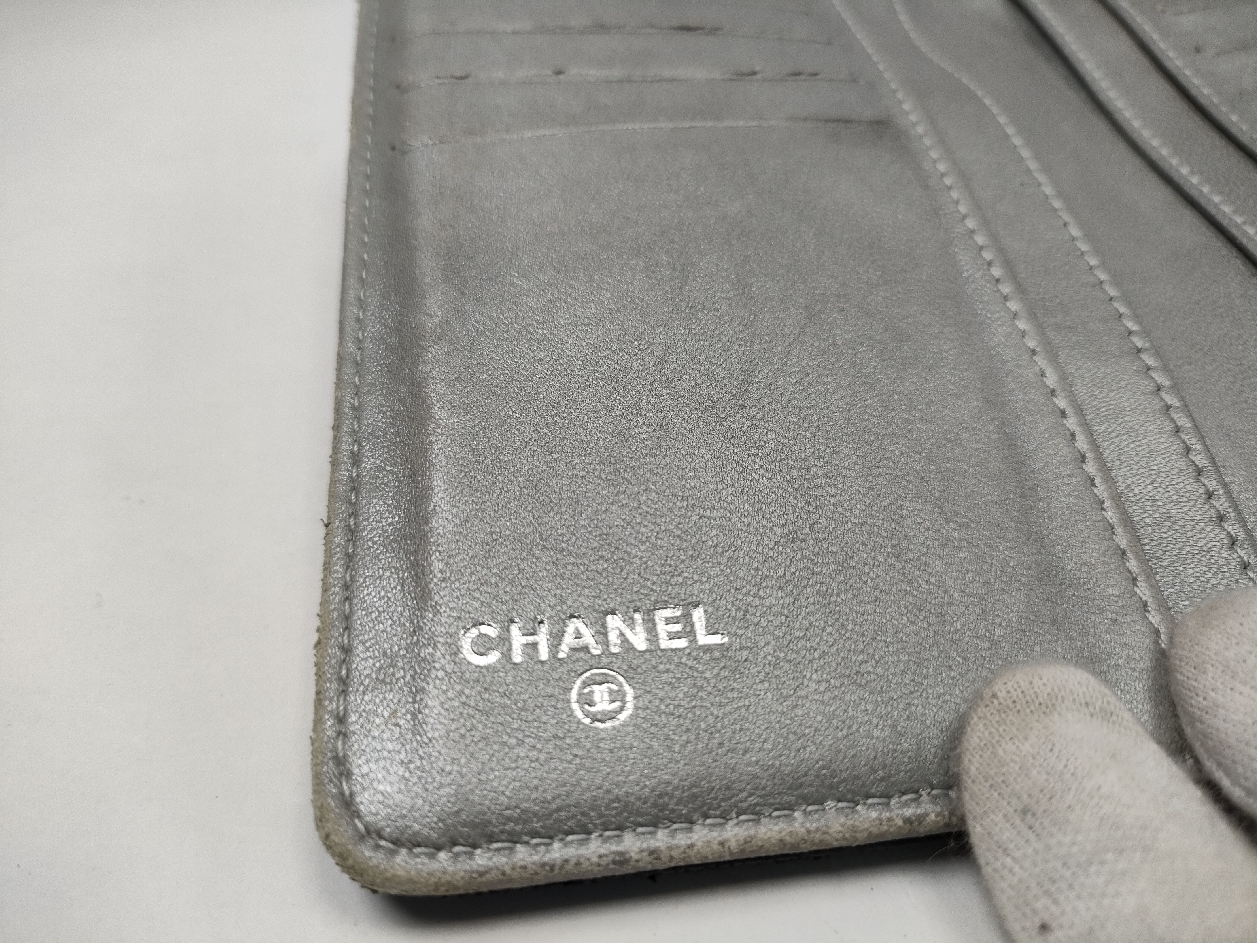 Black Lambskin Camellia Wallet (Serial Number 16) — view 10