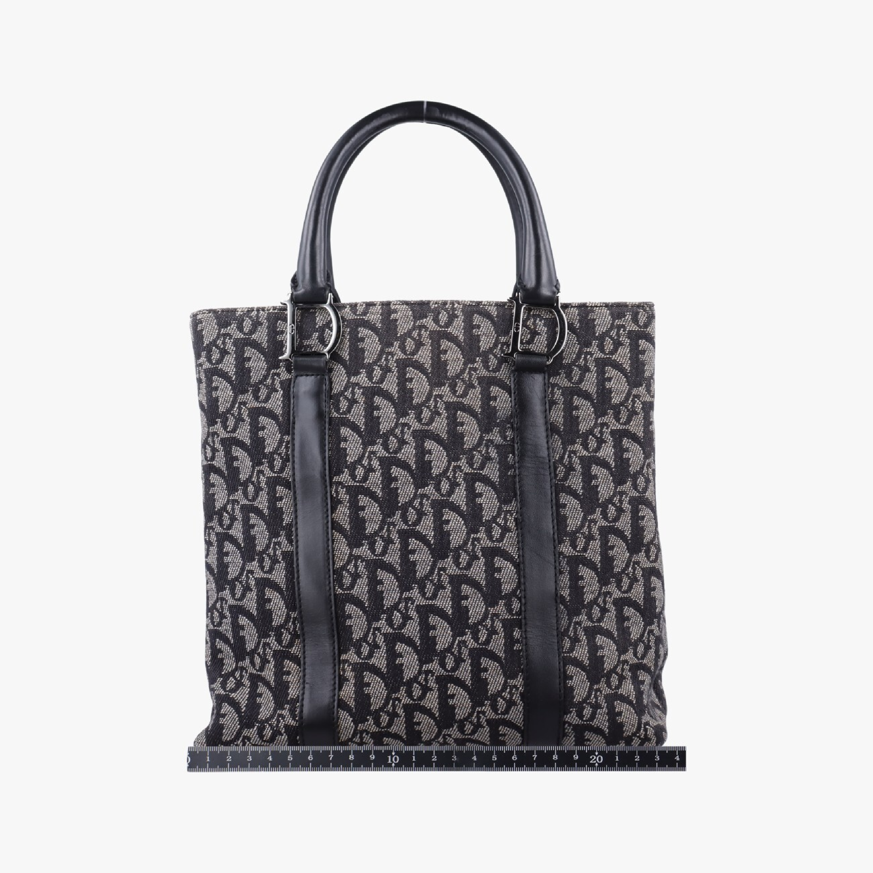 Trotter Tote, Navy Jacquard x Leather, 06 RU 0043 Handbag — view 2