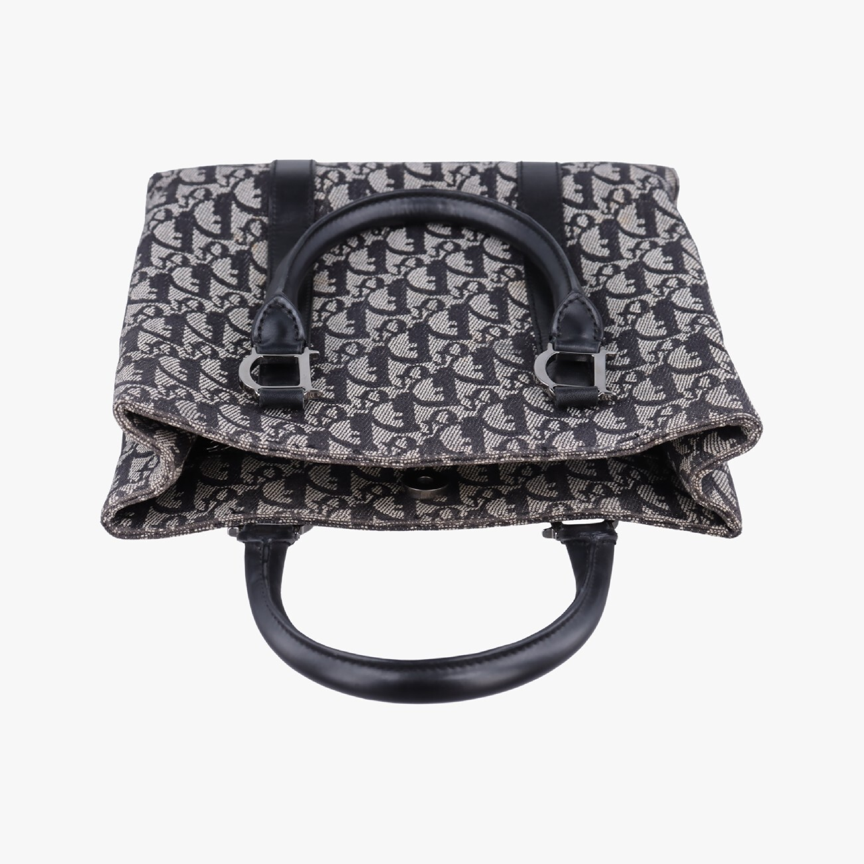 Trotter Tote, Navy Jacquard x Leather, 06 RU 0043 Handbag — view 5