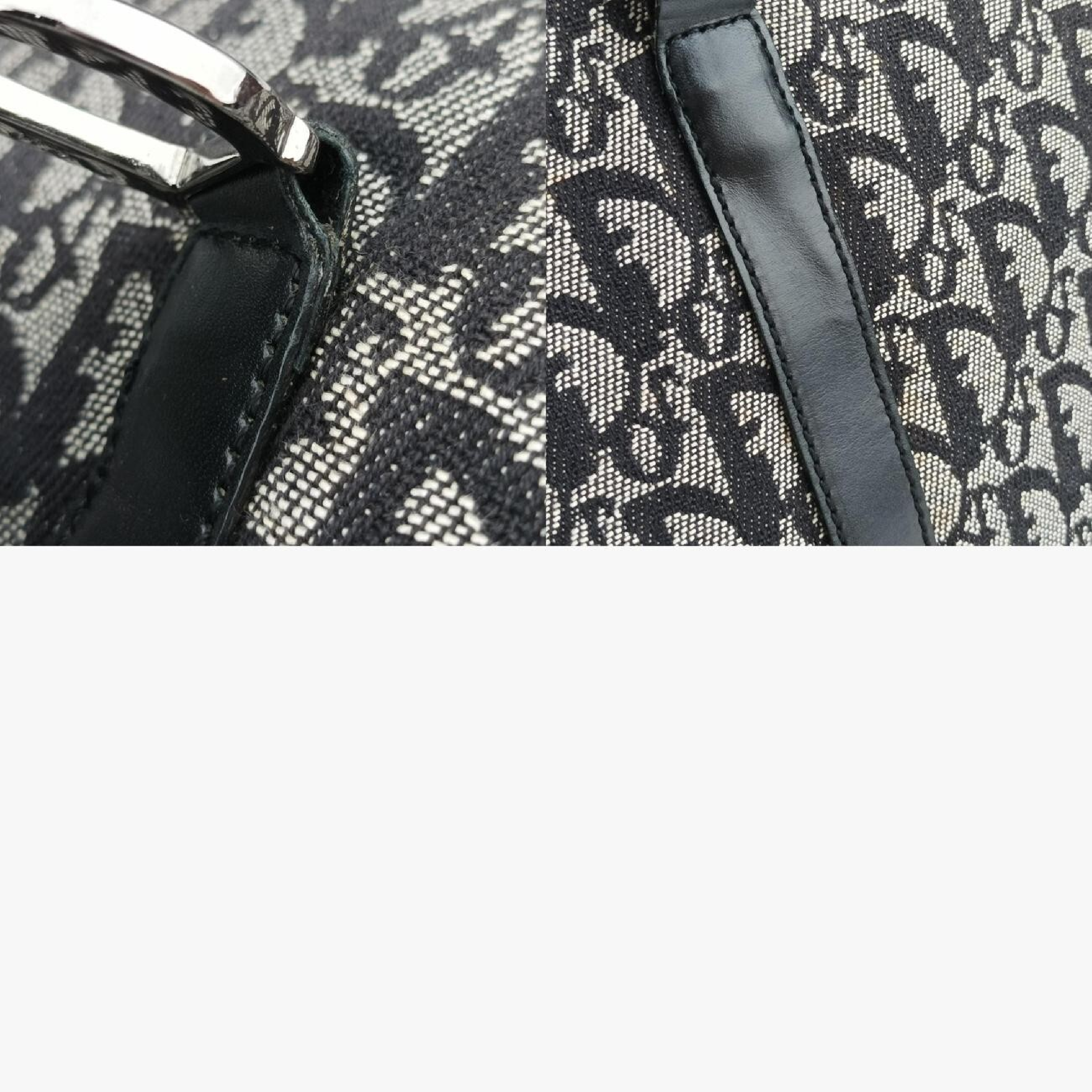 Trotter Tote, Navy Jacquard x Leather, 06 RU 0043 Handbag — view 10