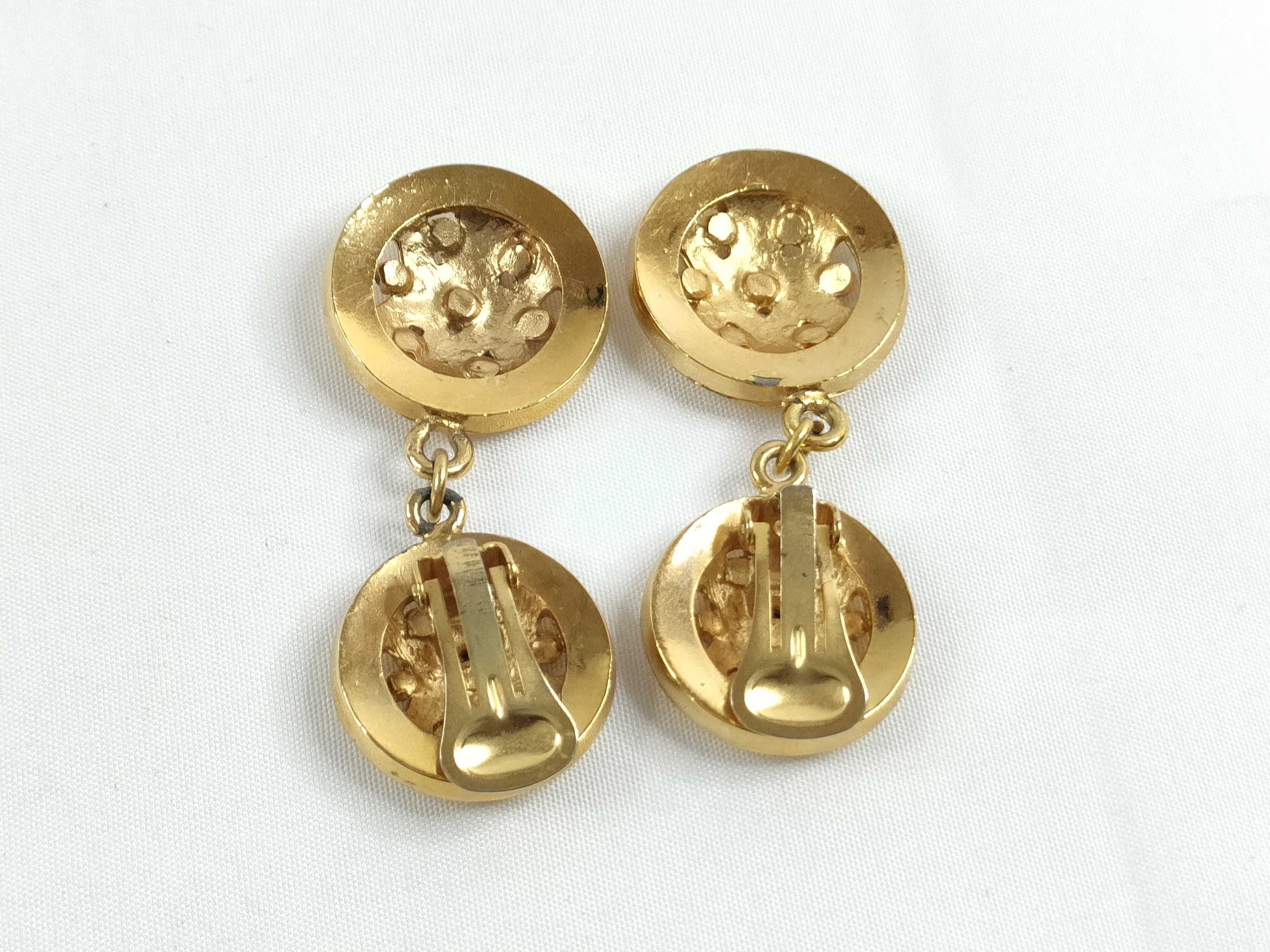 Logo Rhinestone Swing Earrings — view 2