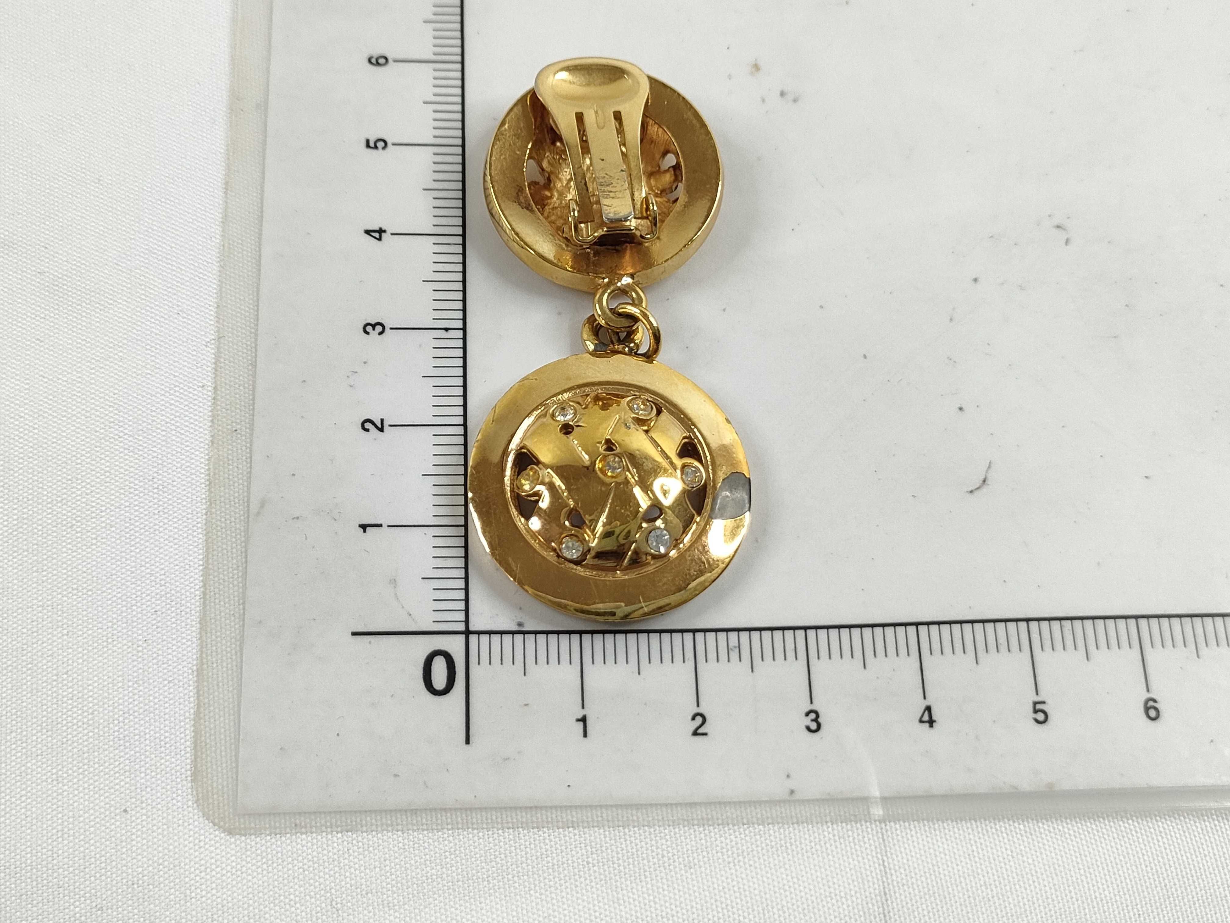 Logo Rhinestone Swing Earrings — view 11