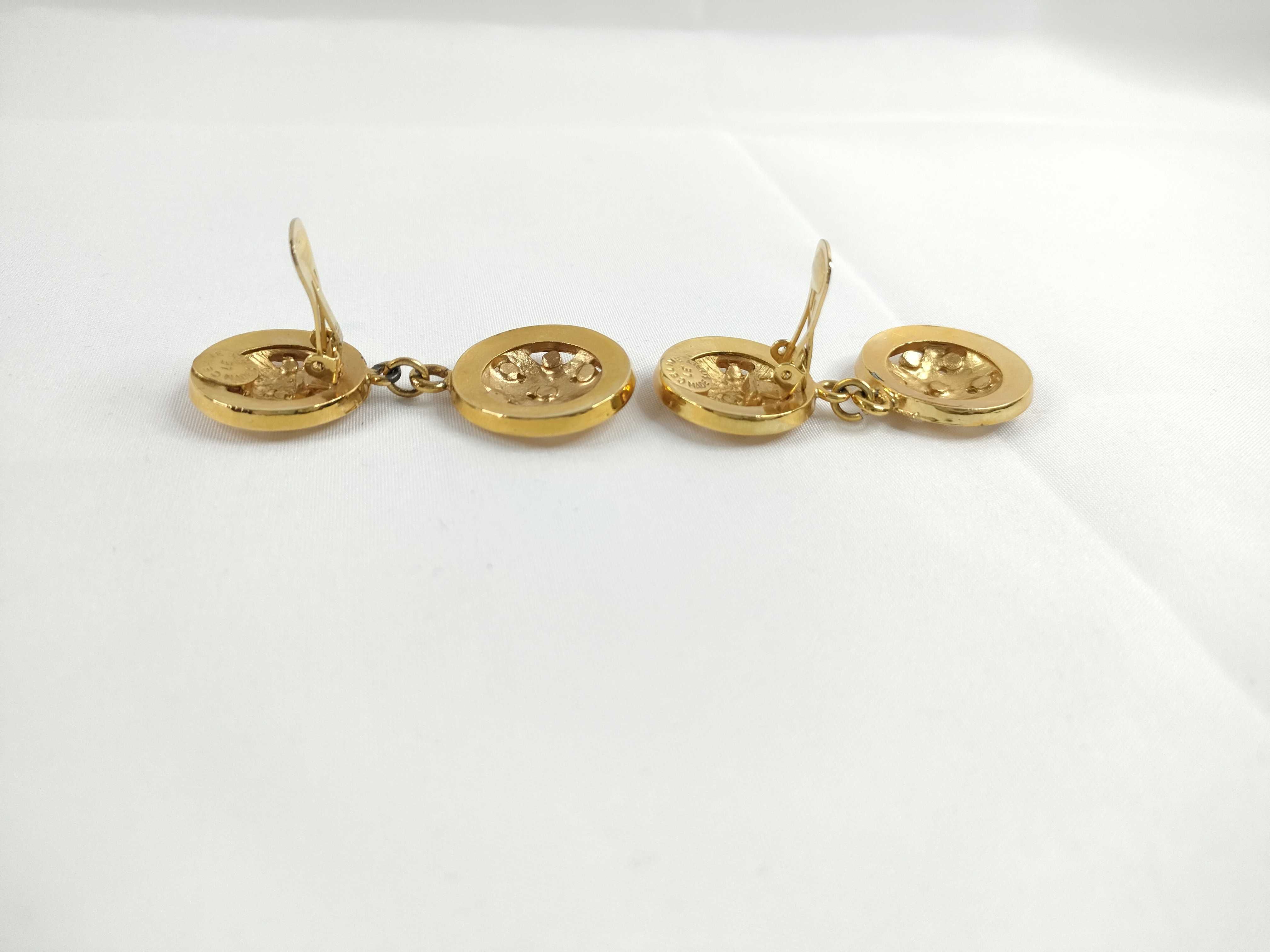 Logo Rhinestone Swing Earrings — view 3