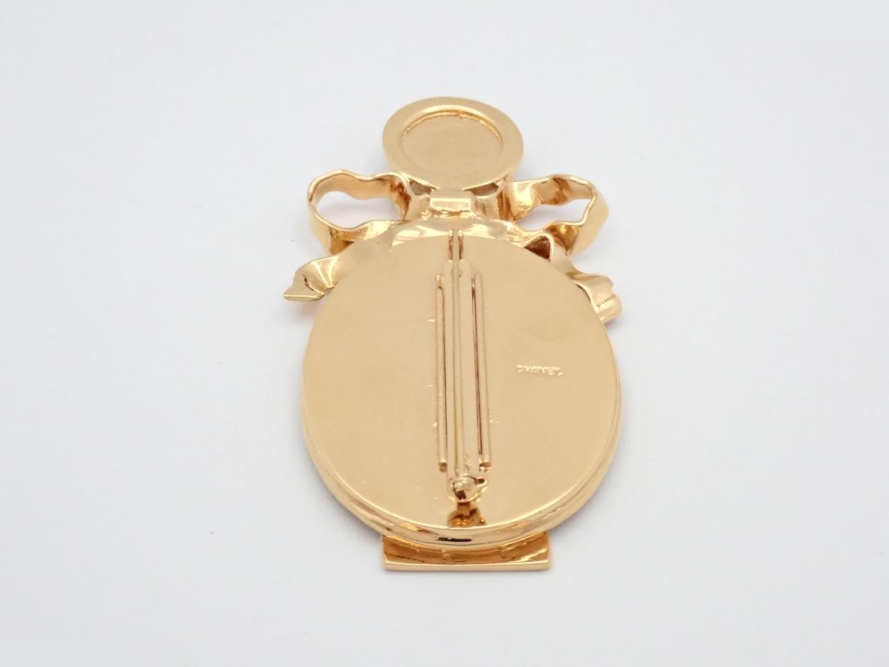 Coco Mark Mademoiselle Mirror Ribbon Brooch — view 2