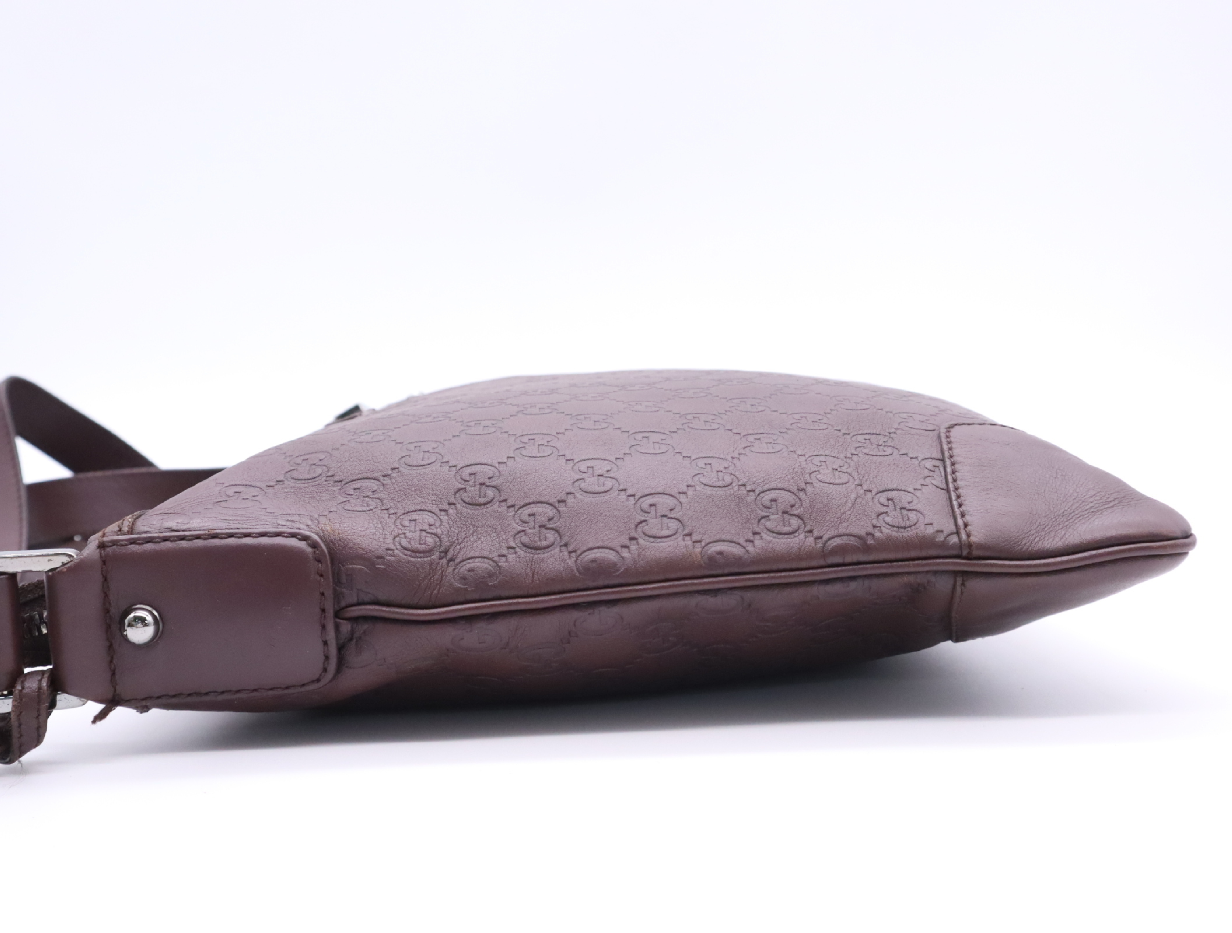 148476 Shima Leather Shoulder Bag with 2 Keys and Clochette, Dark Brown Shoulder Bag — view 3