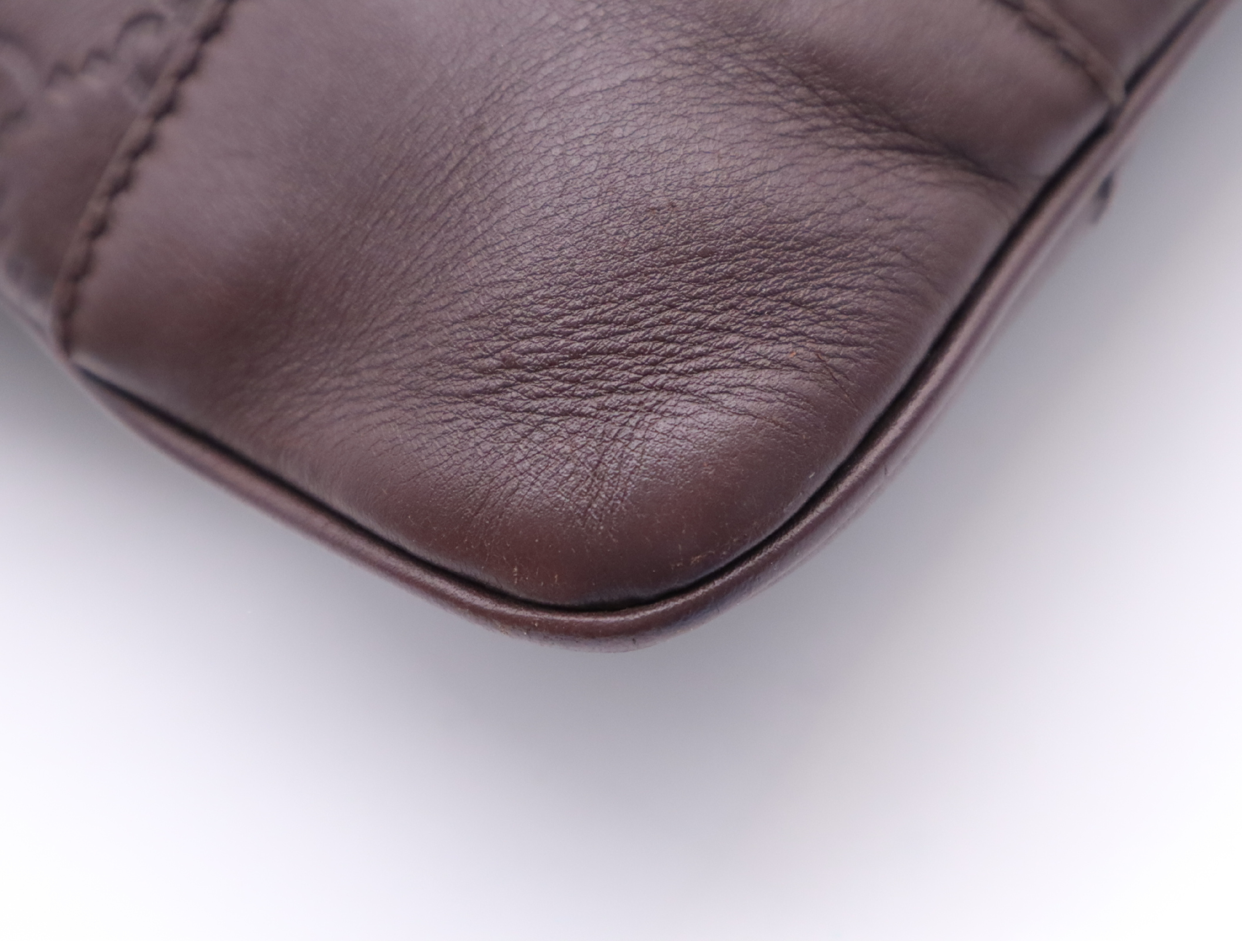 148476 Shima Leather Shoulder Bag with 2 Keys and Clochette, Dark Brown Shoulder Bag — view 6