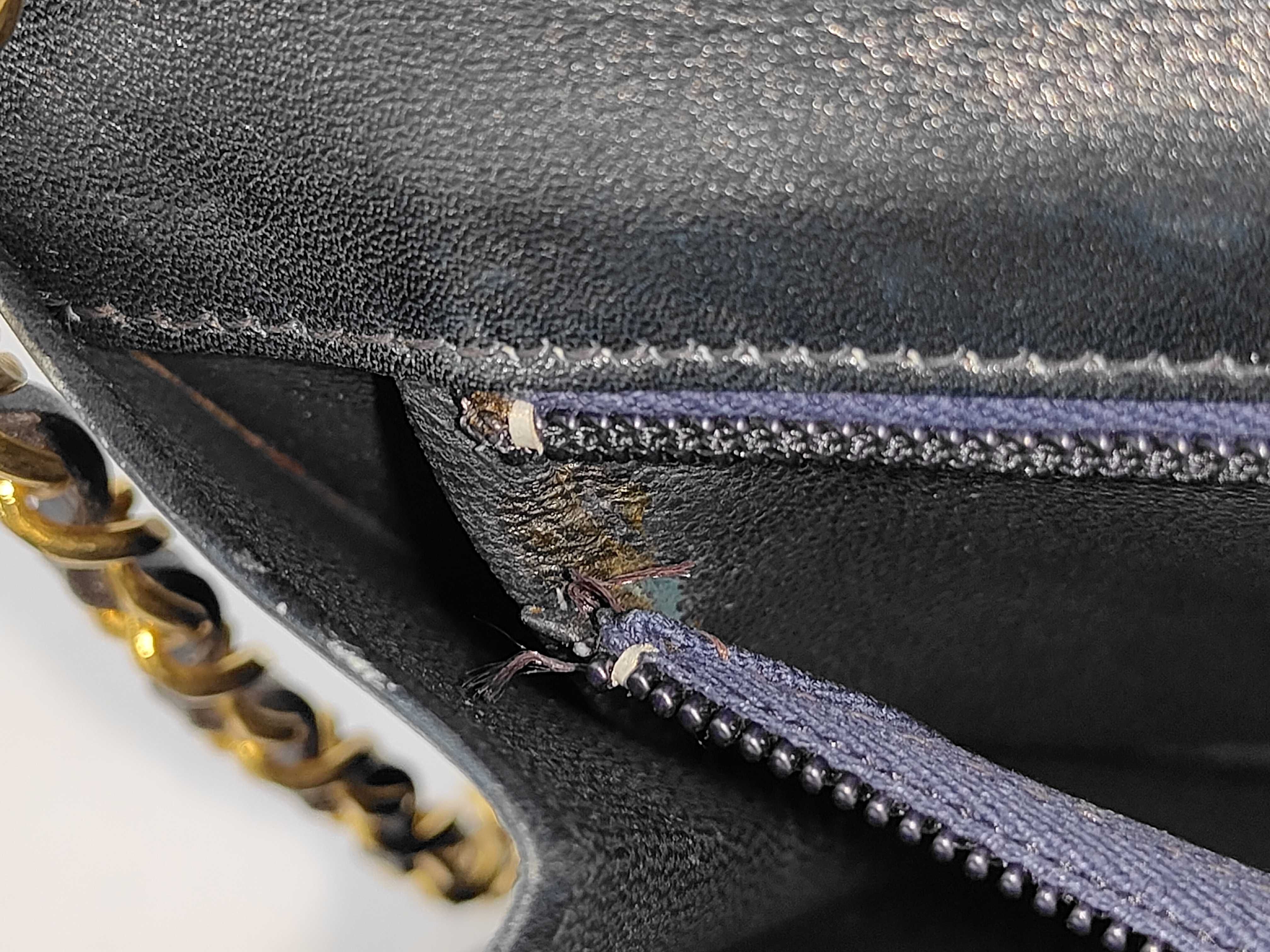 Calfskin Shoulder Bag Navy Shoulder Bag — view 11
