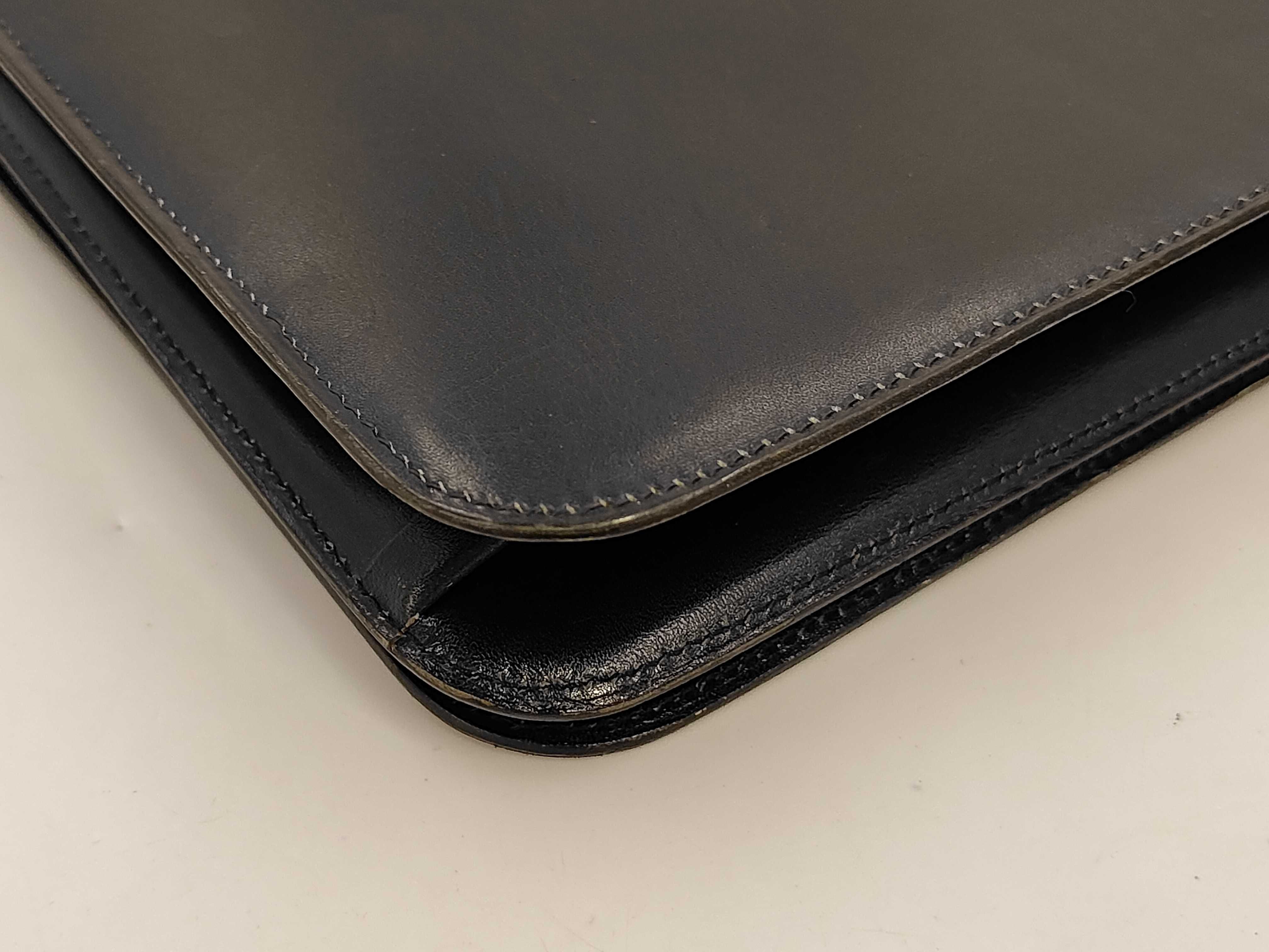 Calfskin Shoulder Bag Navy Shoulder Bag — view 3
