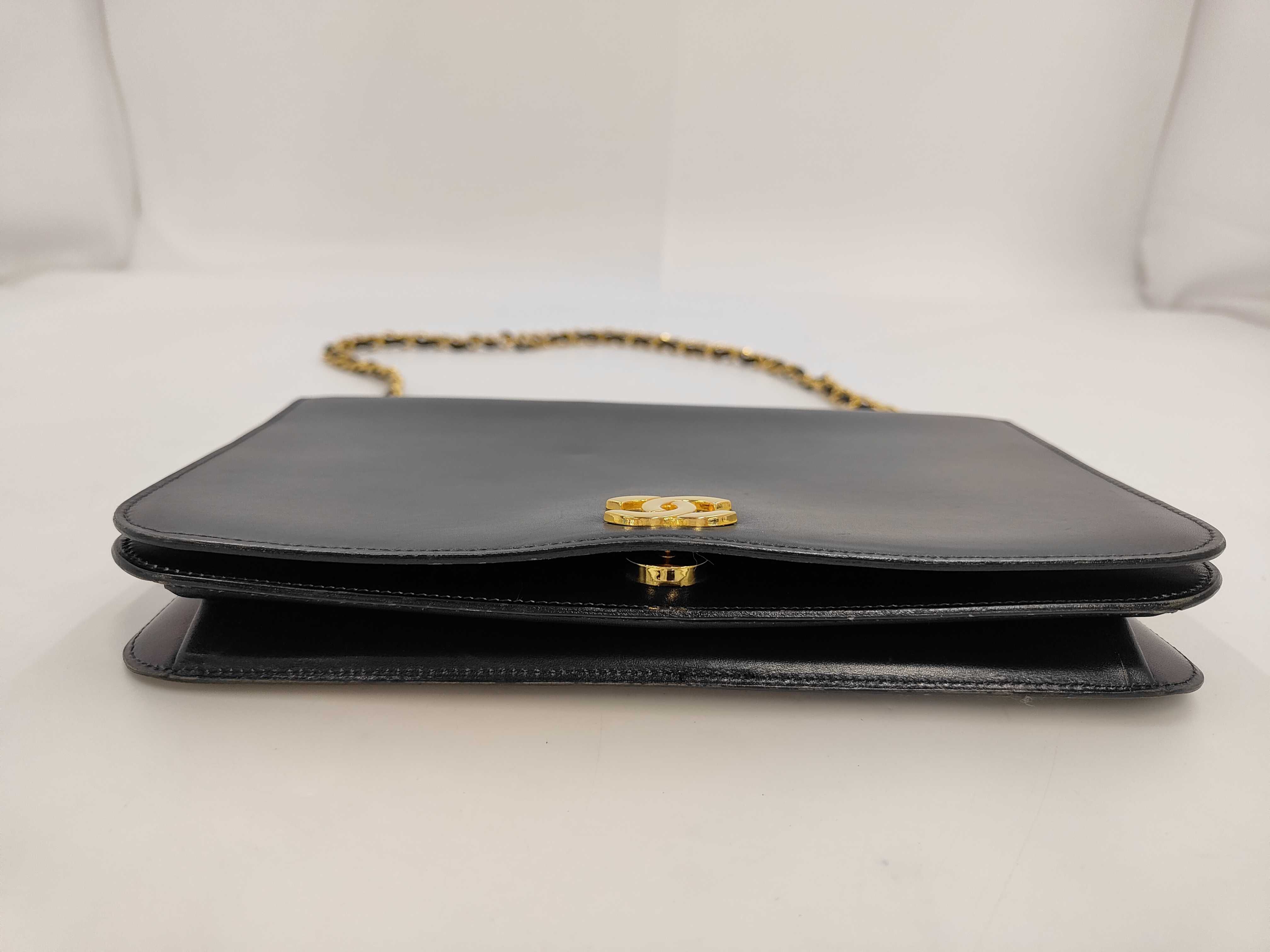 Calfskin Shoulder Bag Navy Shoulder Bag — view 4