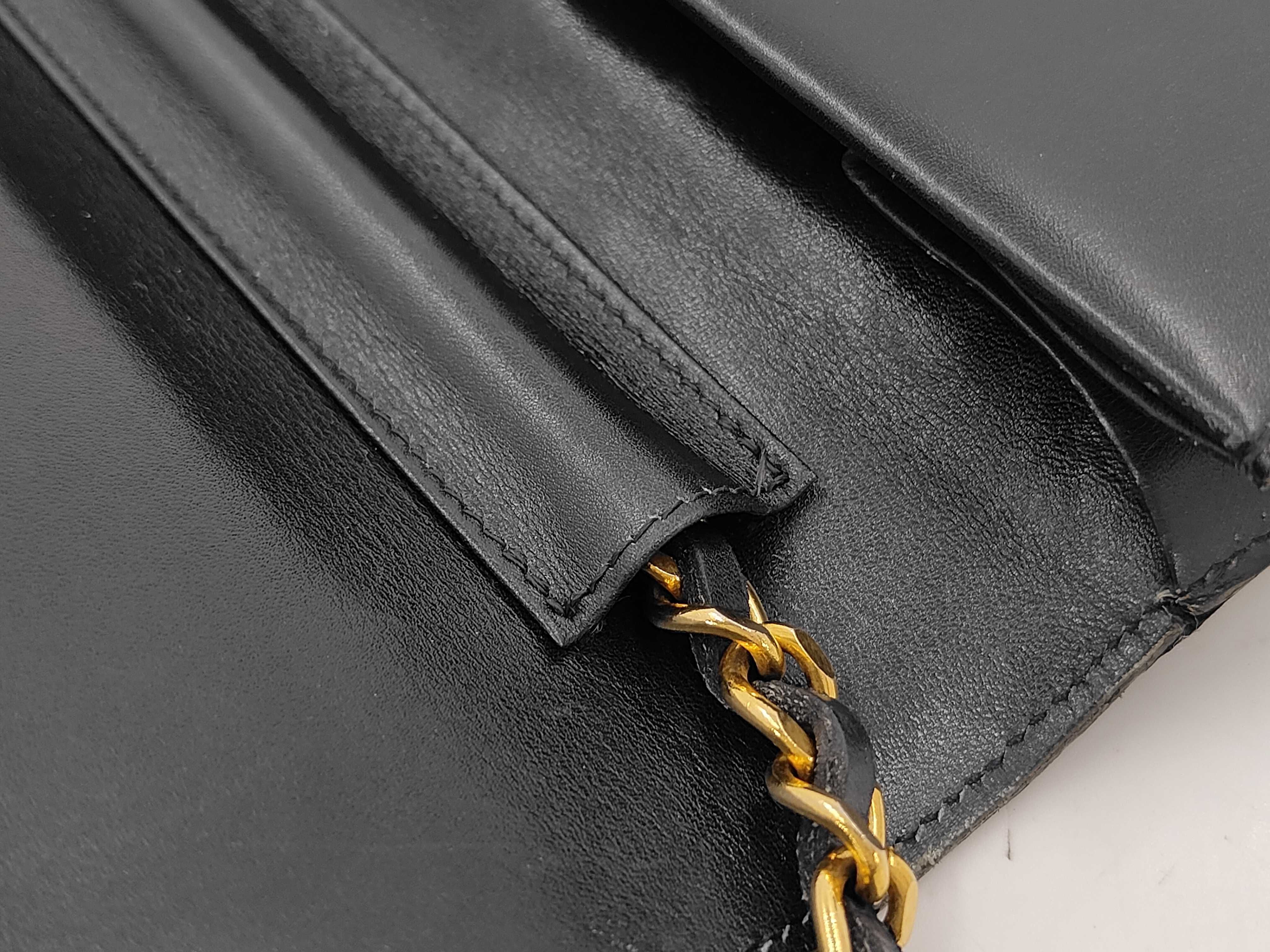 Calfskin Shoulder Bag Navy Shoulder Bag — view 7