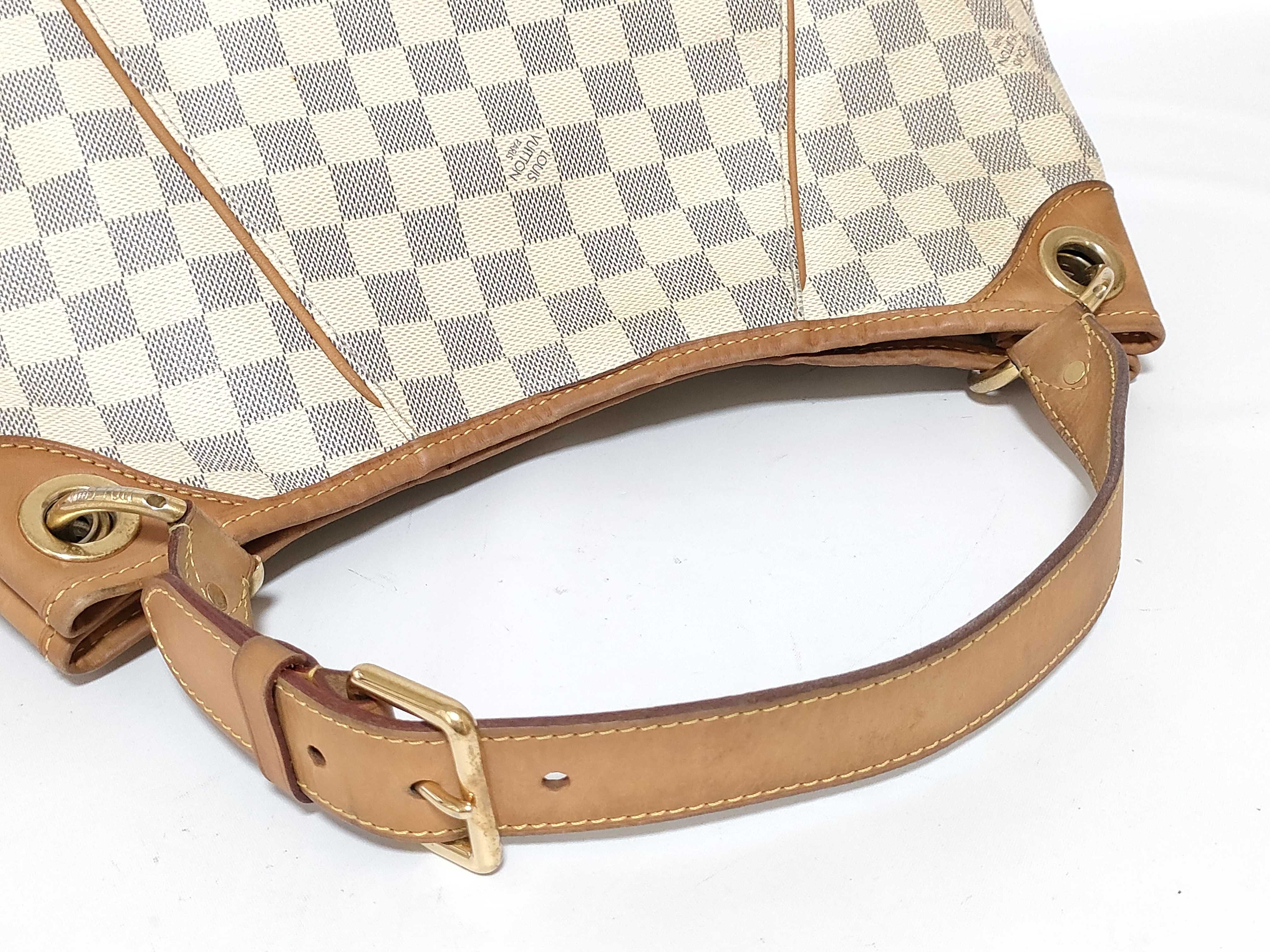Damier Azur VN - Damier Azur Galliera PM N55215 White Shoulder Bag — view 3