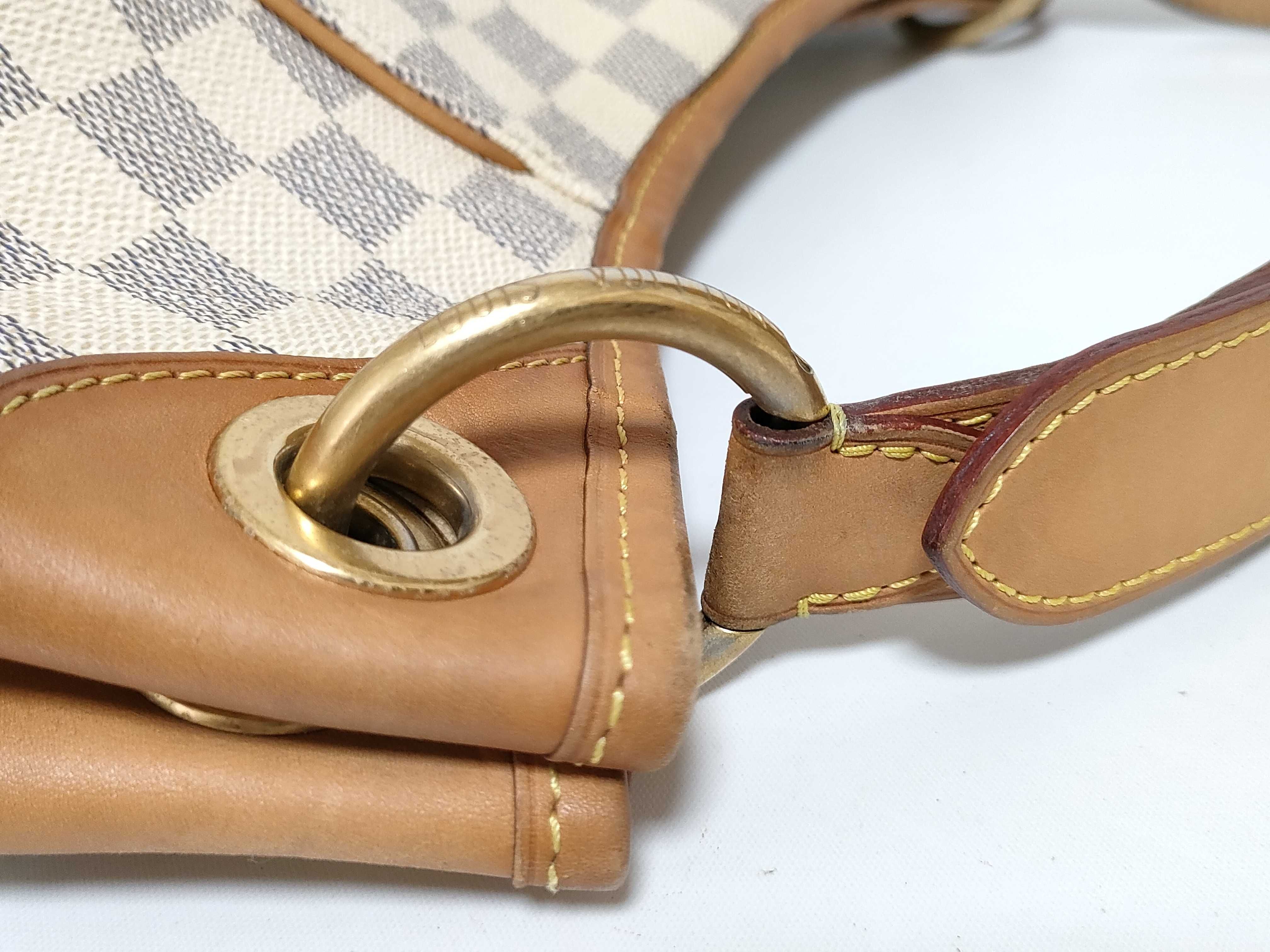Damier Azur VN - Damier Azur Galliera PM N55215 White Shoulder Bag — view 5