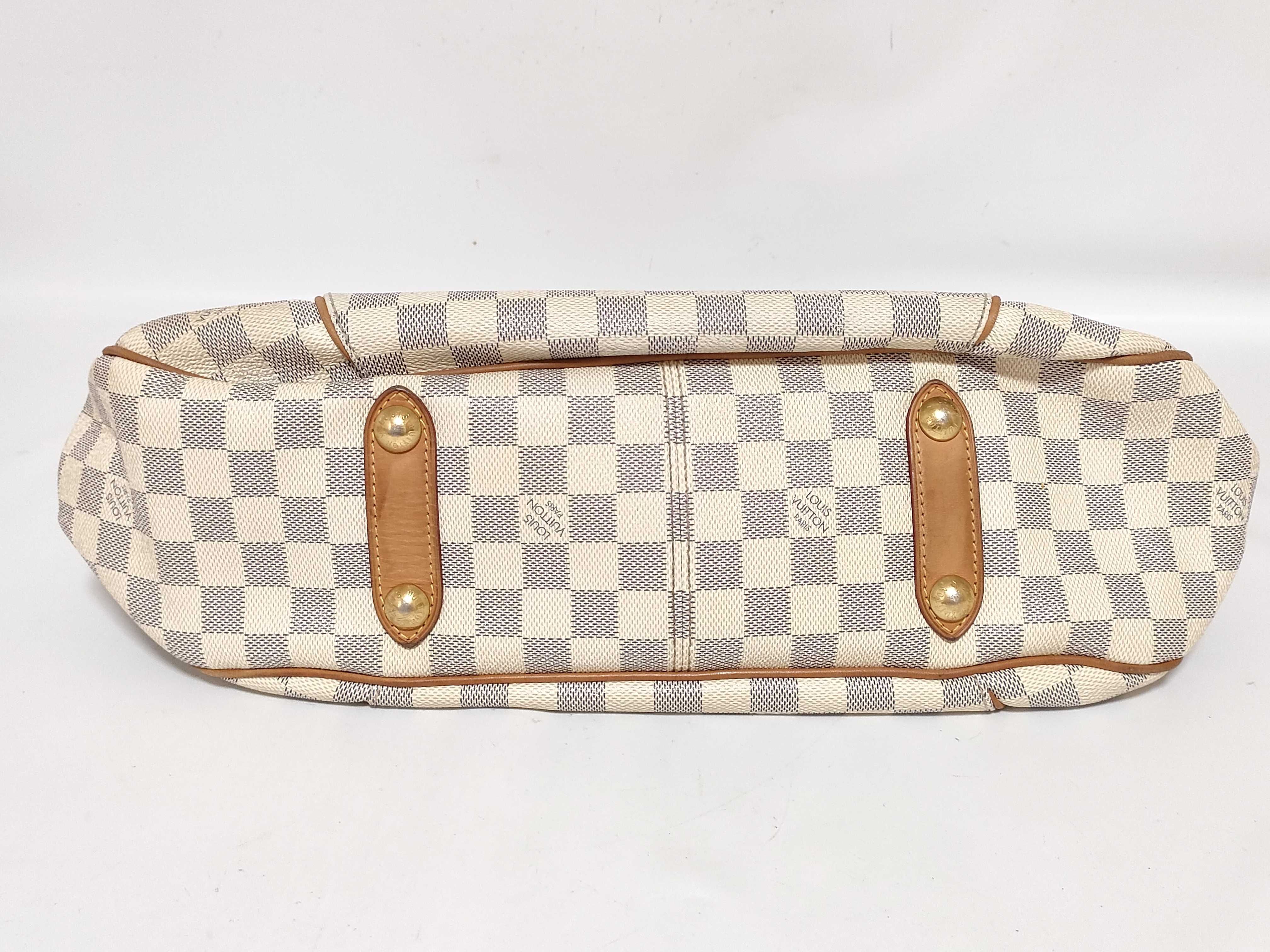 Damier Azur VN - Damier Azur Galliera PM N55215 White Shoulder Bag — view 7