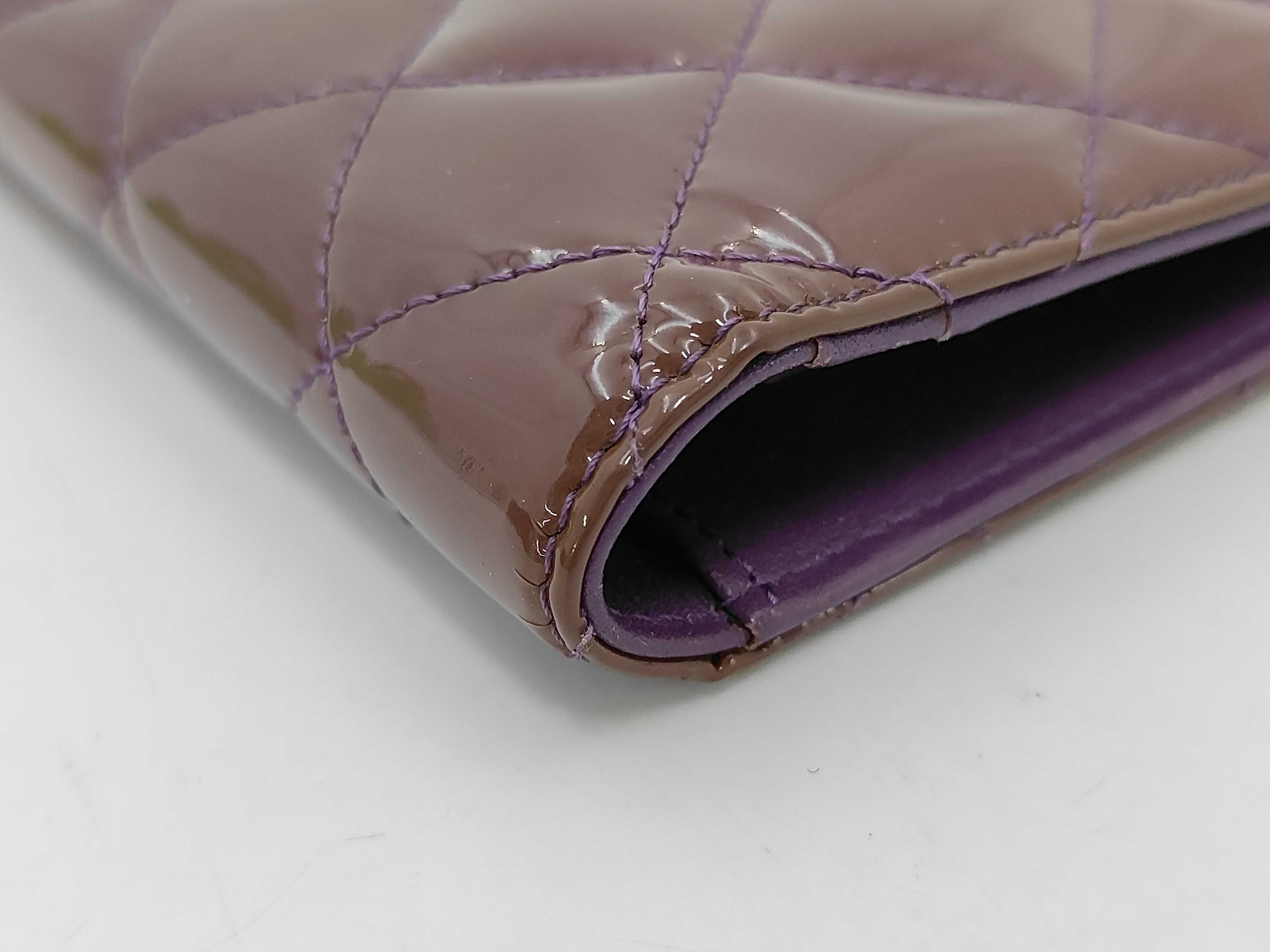Enamel Patent Leather Matelasse Bifold Wallet — view 3