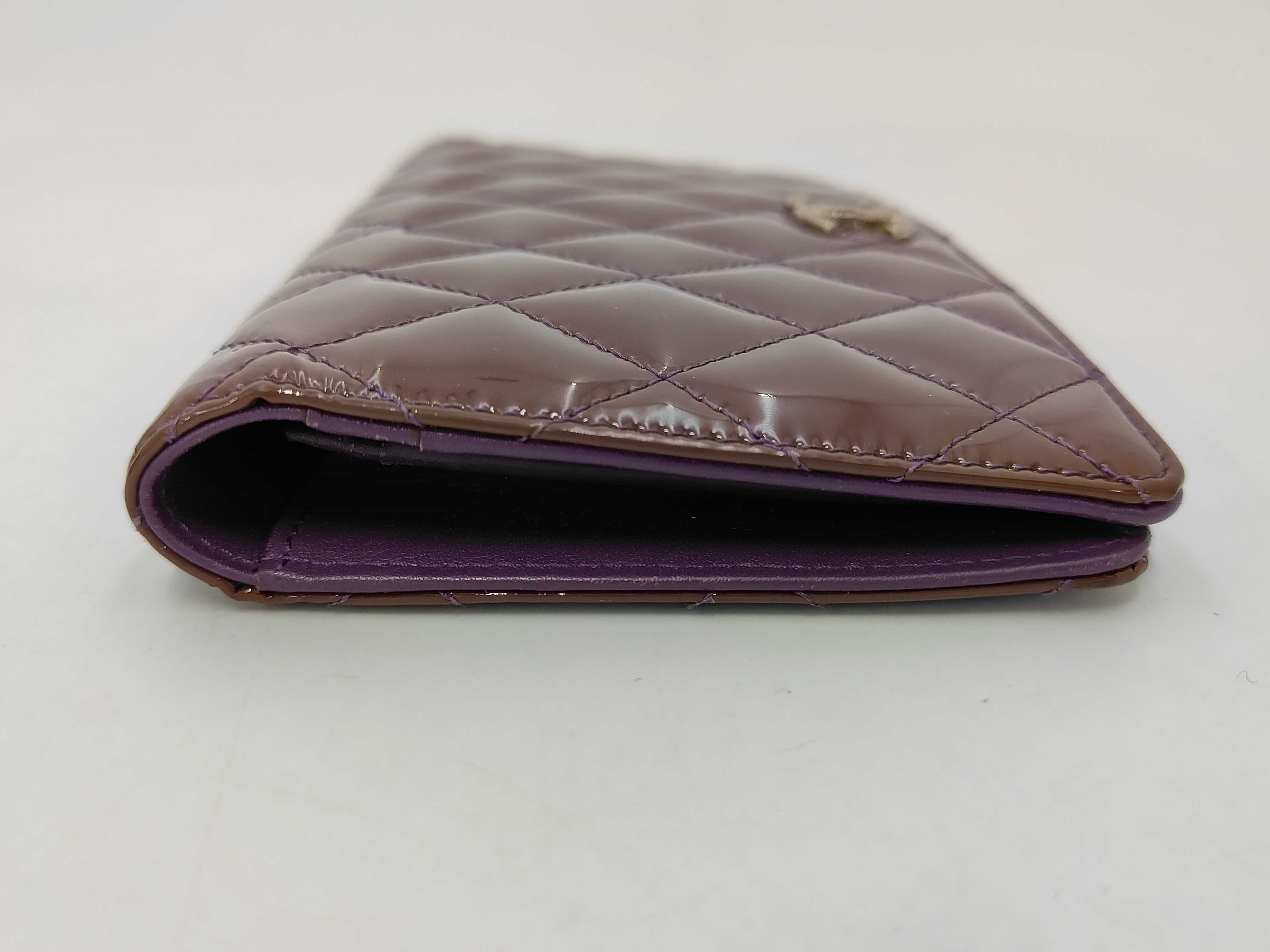 Enamel Patent Leather Matelasse Bifold Wallet — view 8