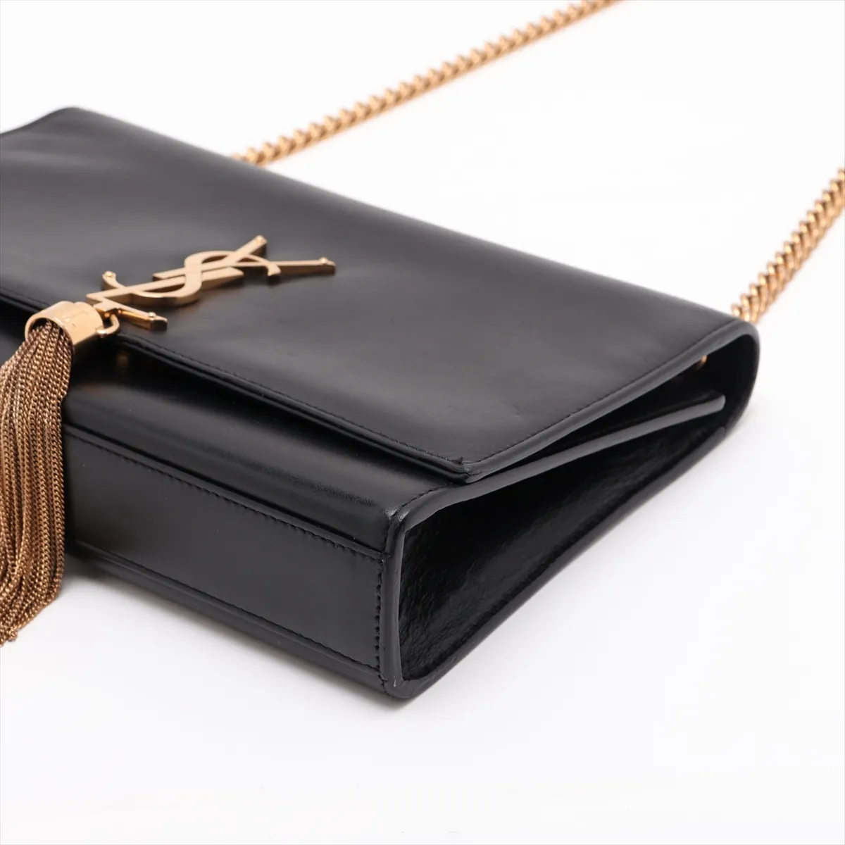 Kate Leather Chain Shoulder Bag, Black, 326078 — view 3